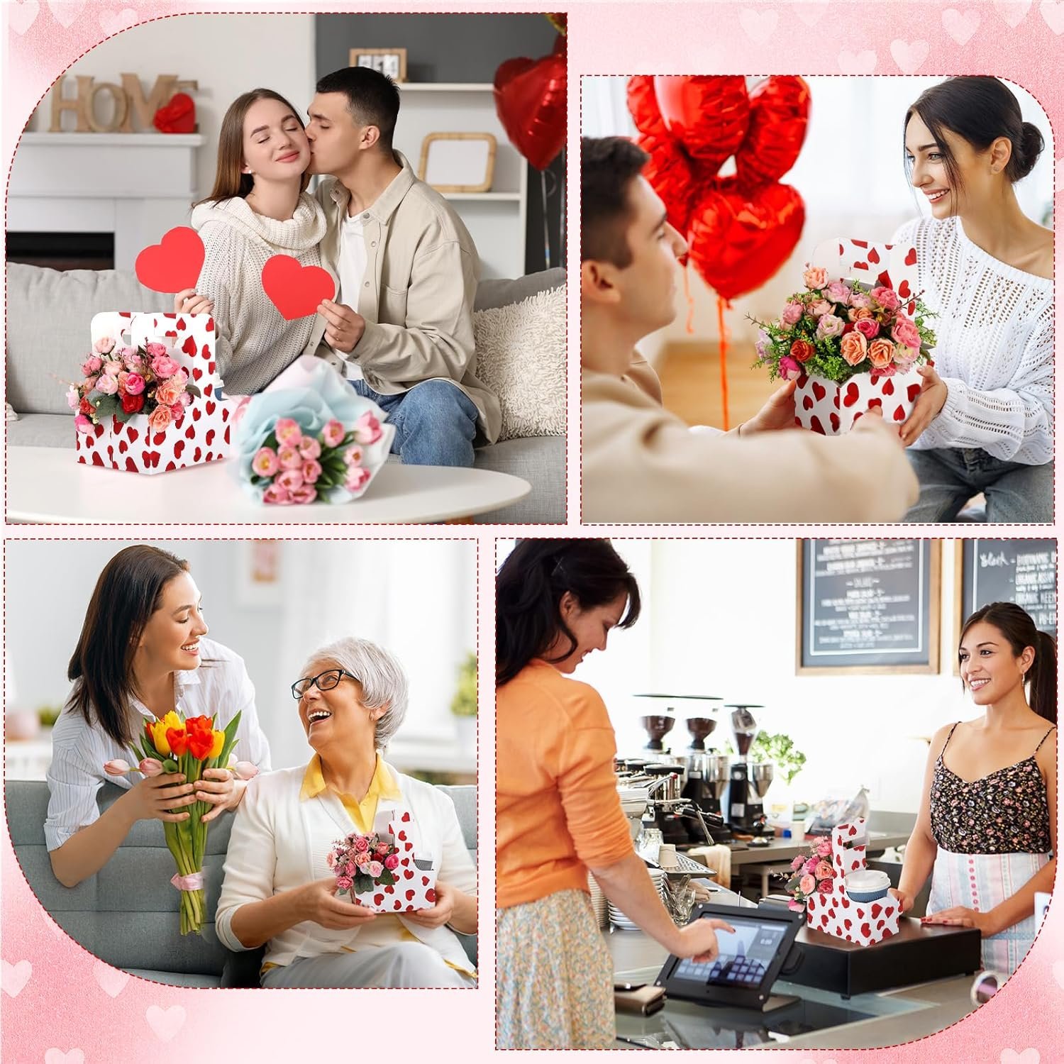 Logo Personalizado 24 Pcs Soporte de Bebidas con Asas en Forma de Corazón Rojo, Portable y Desechable, Ideal para Café y Bebidas Frías, Marca Blanca, Proveedor de Suministros para Fiestas Galentines. Logo Personalizado 24 Pcs Soporte de Bebidas con Asas en Forma de Corazón Rojo, Portable y Desechable, Ideal para Café y Bebidas Frías, Marca Blanca, Proveedor de Suministros para Fiestas Galentines.