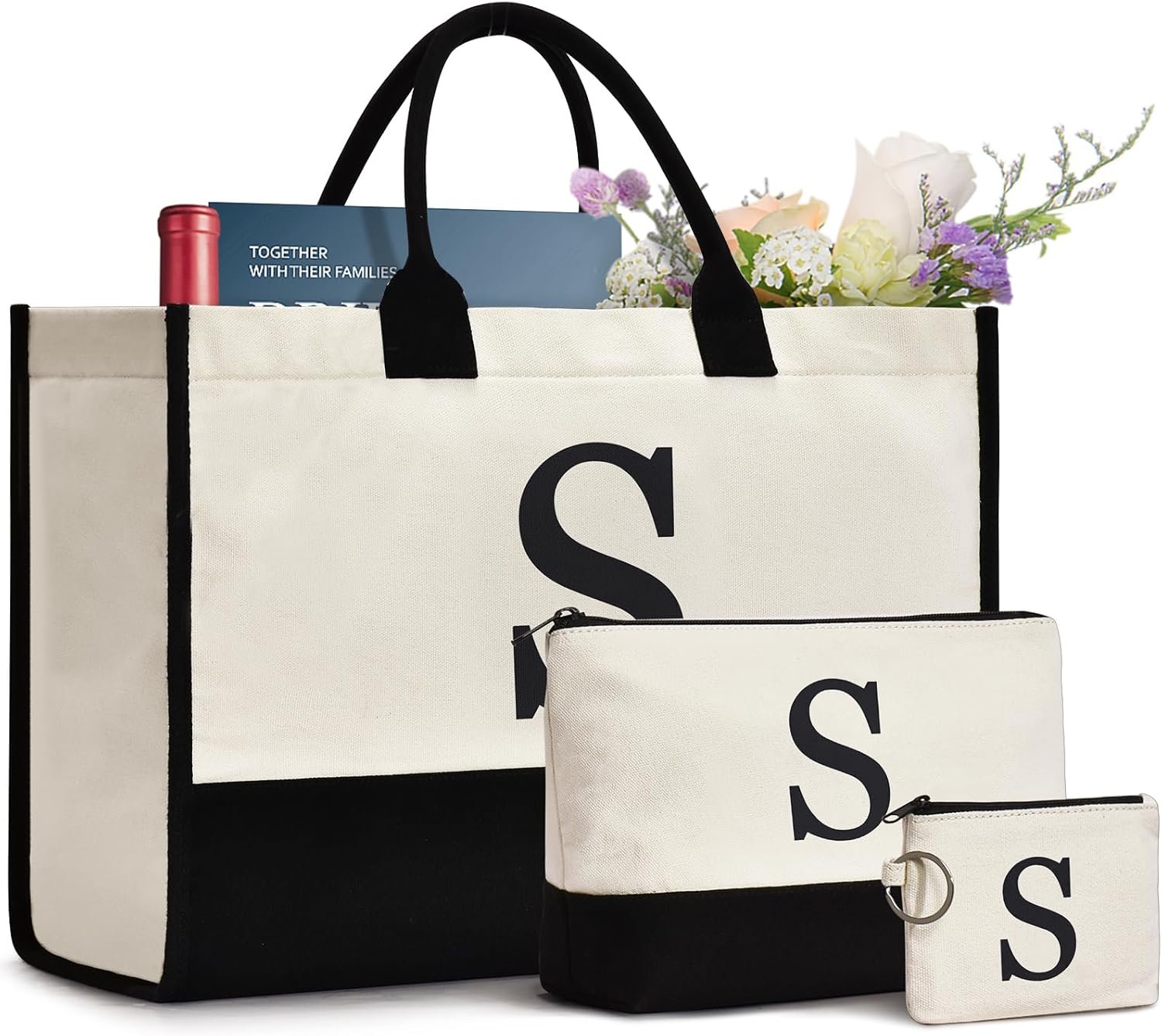 Saco de Lona Personalizado para Regalos de Cumpleaños a Mujeres, Mamás, Profesores, Amigas, Damas de Honor, Ideal para Bodas, Playa y Vacaciones, Marca Blanca de Proveedor