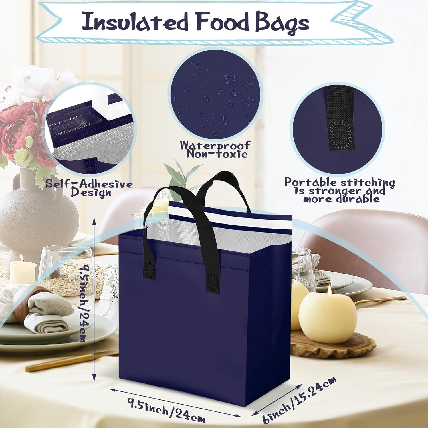 Bolsas Térmicas Desechables de 150 Pcs para Llevar Personalizadas 9.5 x 9.5 x 6 in, Marca Blanca para Comida, Café y Bebidas Frías o Calientes, Proveedor de Calidad en Multicolor Bolsas Térmicas Desechables de 150 Pcs para Llevar Personalizadas 9.5 x 9.5 x 6 in, Marca Blanca para Comida, Café y Bebidas Frías o Calientes, Proveedor de Calidad en Multicolor