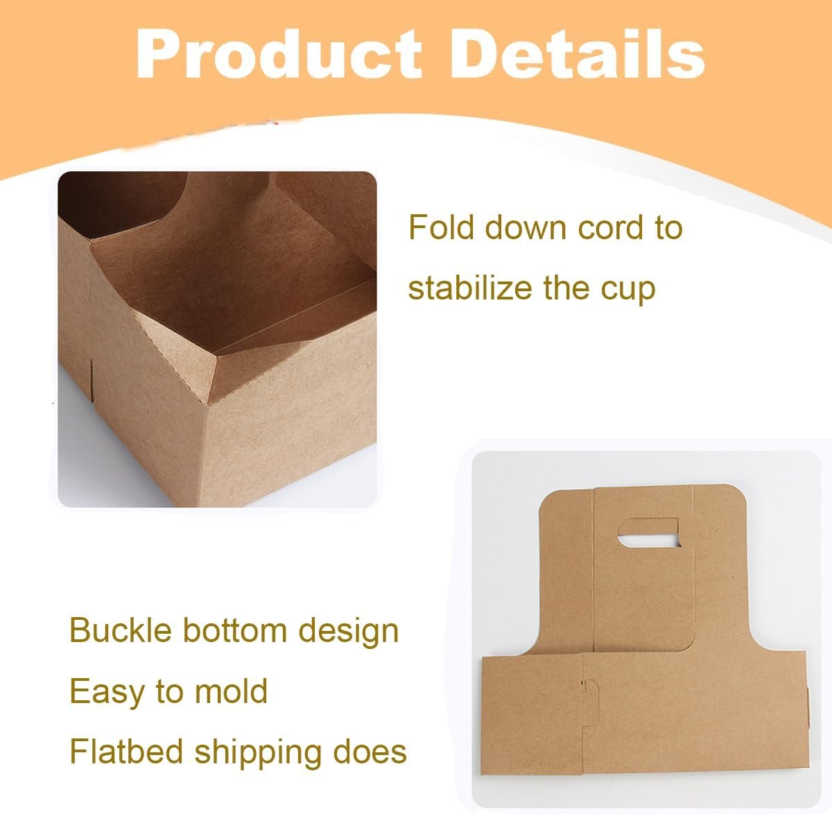 Logo Personalizado Portavasos de Papel Kraft para 2 Tazas con Asa, Soporte para Café para Llevar, 20 Unidades, Ideal para Marca Blanca, Proveedor Especializado en Envases.