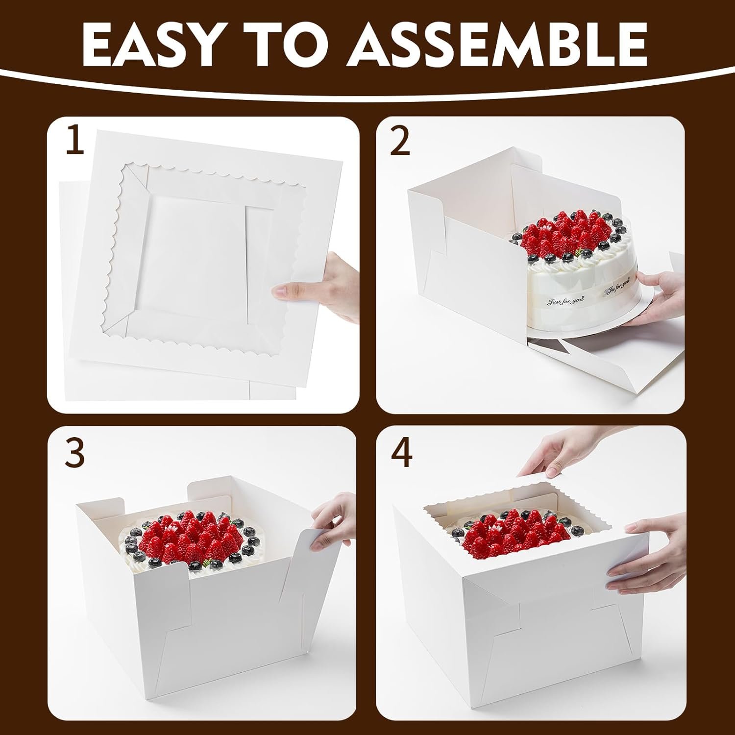 Logo Personalizado para 20 Cajas de Pasteles, Cajas Altas de 10x10x8 Pulgadas con Ventana, Cajas Blancas para Pasteles, Cajas Desechables de Repostería para Postres, Galletas, Tartas y Bodas, Proveedor de Cajas para Cumpleaños. Logo Personalizado para 20 Cajas de Pasteles, Cajas Altas de 10x10x8 Pulgadas con Ventana, Cajas Blancas para Pasteles, Cajas Desechables de Repostería para Postres, Galletas, Tartas y Bodas, Proveedor de Cajas para Cumpleaños.