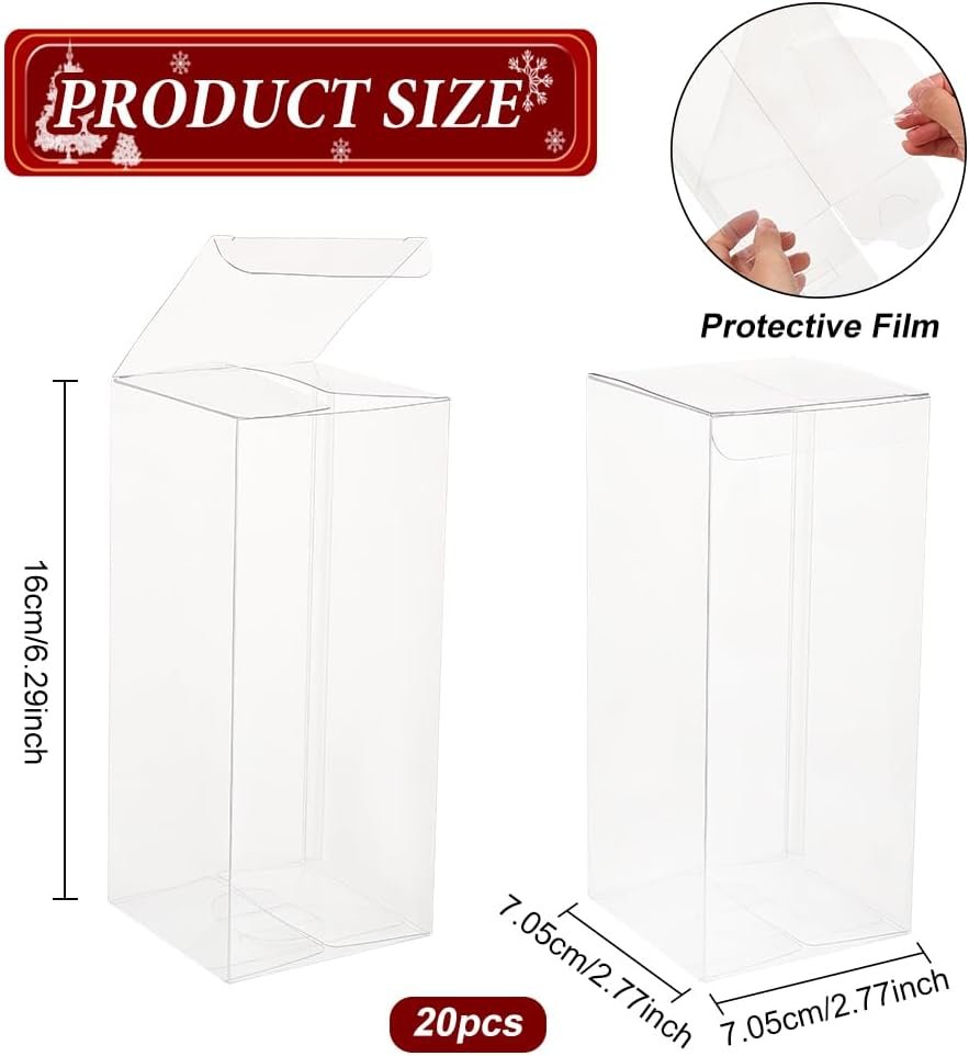 Caja Plástica Rectangular con Logo Personalizado, Paquete de 20, Ideal para Fiestas de Boda, Cumpleaños y Regalos del Día de la Madre, Proveedor de Envases para Golosinas, 2.7x2.7x6.3 pulgadas. Caja Plástica Rectangular con Logo Personalizado, Paquete de 20, Ideal para Fiestas de Boda, Cumpleaños y Regalos del Día de la Madre, Proveedor de Envases para Golosinas, 2.7x2.7x6.3 pulgadas.