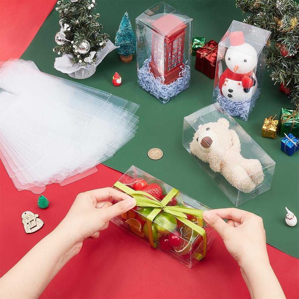 Caja Plástica Rectangular con Logo Personalizado, Paquete de 20, Ideal para Fiestas de Boda, Cumpleaños y Regalos del Día de la Madre, Proveedor de Envases para Golosinas, 2.7x2.7x6.3 pulgadas. Caja Plástica Rectangular con Logo Personalizado, Paquete de 20, Ideal para Fiestas de Boda, Cumpleaños y Regalos del Día de la Madre, Proveedor de Envases para Golosinas, 2.7x2.7x6.3 pulgadas.