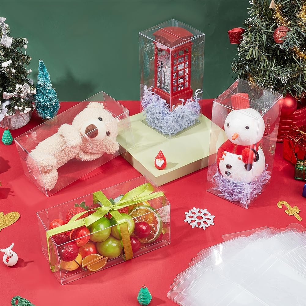 Caja Plástica Rectangular con Logo Personalizado, Paquete de 20, Ideal para Fiestas de Boda, Cumpleaños y Regalos del Día de la Madre, Proveedor de Envases para Golosinas, 2.7x2.7x6.3 pulgadas. Caja Plástica Rectangular con Logo Personalizado, Paquete de 20, Ideal para Fiestas de Boda, Cumpleaños y Regalos del Día de la Madre, Proveedor de Envases para Golosinas, 2.7x2.7x6.3 pulgadas.