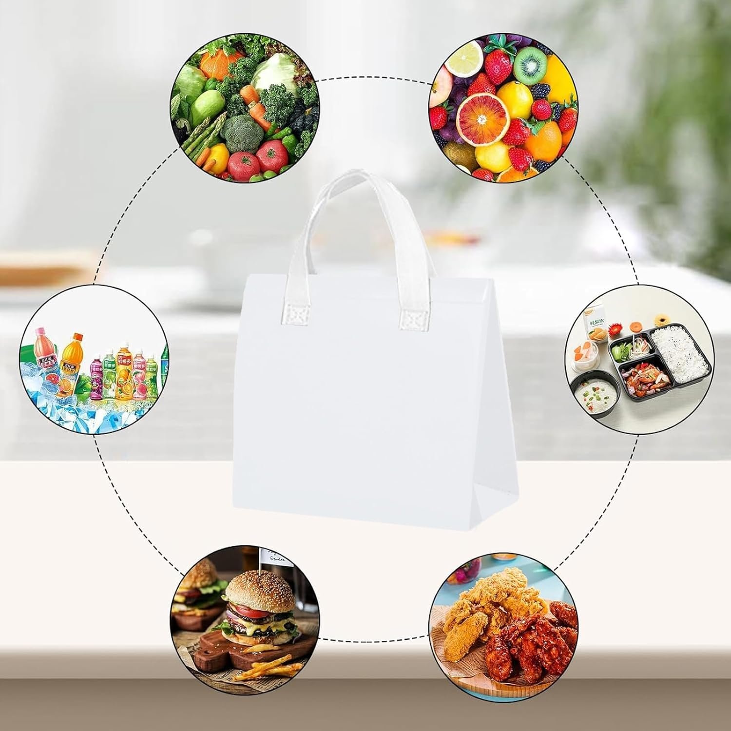 Bolsas Térmicas para Comida para Llevar con Logo Personalizado - 25 Piezas de 6 x 9.5 x 10 Pulgadas, Bolsas Desechables para Alimentos Calientes y Fríos, Marca Blanca Proveedor. Bolsas Térmicas para Comida para Llevar con Logo Personalizado - 25 Piezas de 6 x 9.5 x 10 Pulgadas, Bolsas Desechables para Alimentos Calientes y Fríos, Marca Blanca Proveedor.