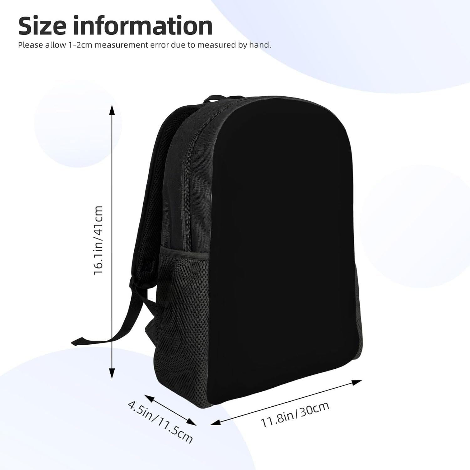 Mochila Personalizada con Logo Personalizado Negra para Mujeres y Hombres, Ligera y de Diseño, Ideal para Fotos y Texto, Marca Blanca Proveedor.