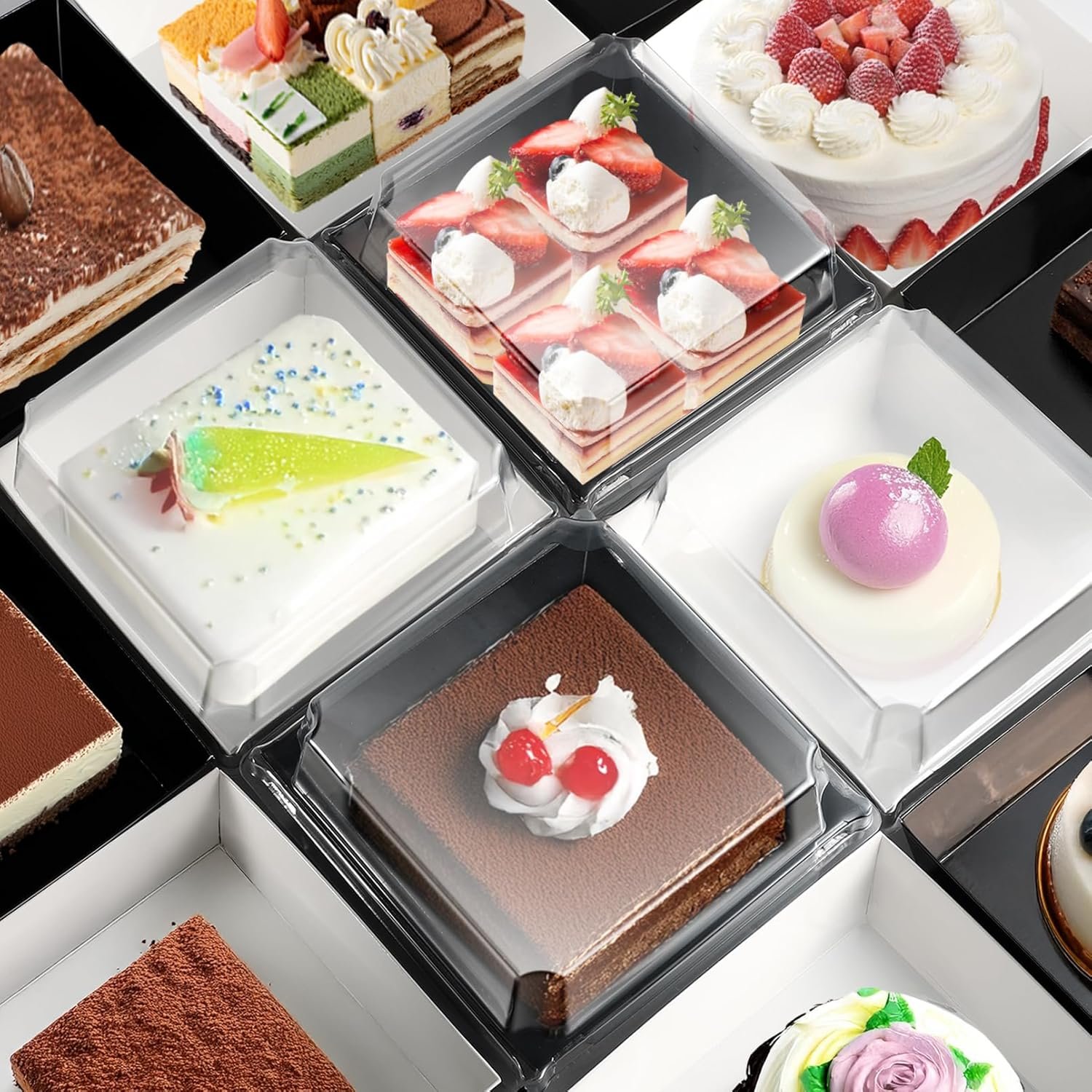 Cajas de Charcutería de Papel 100 Pack con Tapa Transparente, Cajas Desechables de Postre Cuadradas de 5 Pulgadas, Contenedores de Kraft para Alimentos con Cuerda para Sándwich, Porción de Pastel, Galletas, Postres, Marca Blanca de nuestro Proveedor. Cajas de Charcutería de Papel 100 Pack con Tapa Transparente, Cajas Desechables de Postre Cuadradas de 5 Pulgadas, Contenedores de Kraft para Alimentos con Cuerda para Sándwich, Porción de Pastel, Galletas, Postres, Marca Blanca de nuestro Proveedor.