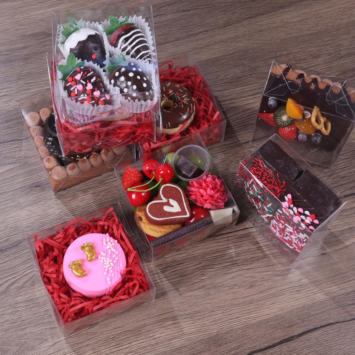 Cajas de regalo claras de 40pcs 4x4x2 pulgadas para pasteles, galletas, chocolate y recuerdos de bodas con logo personalizado, ideales para marcas blancas, fabricadas por un proveedor confiable. Cajas de regalo claras de 40pcs 4x4x2 pulgadas para pasteles, galletas, chocolate y recuerdos de bodas con logo personalizado, ideales para marcas blancas, fabricadas por un proveedor confiable.