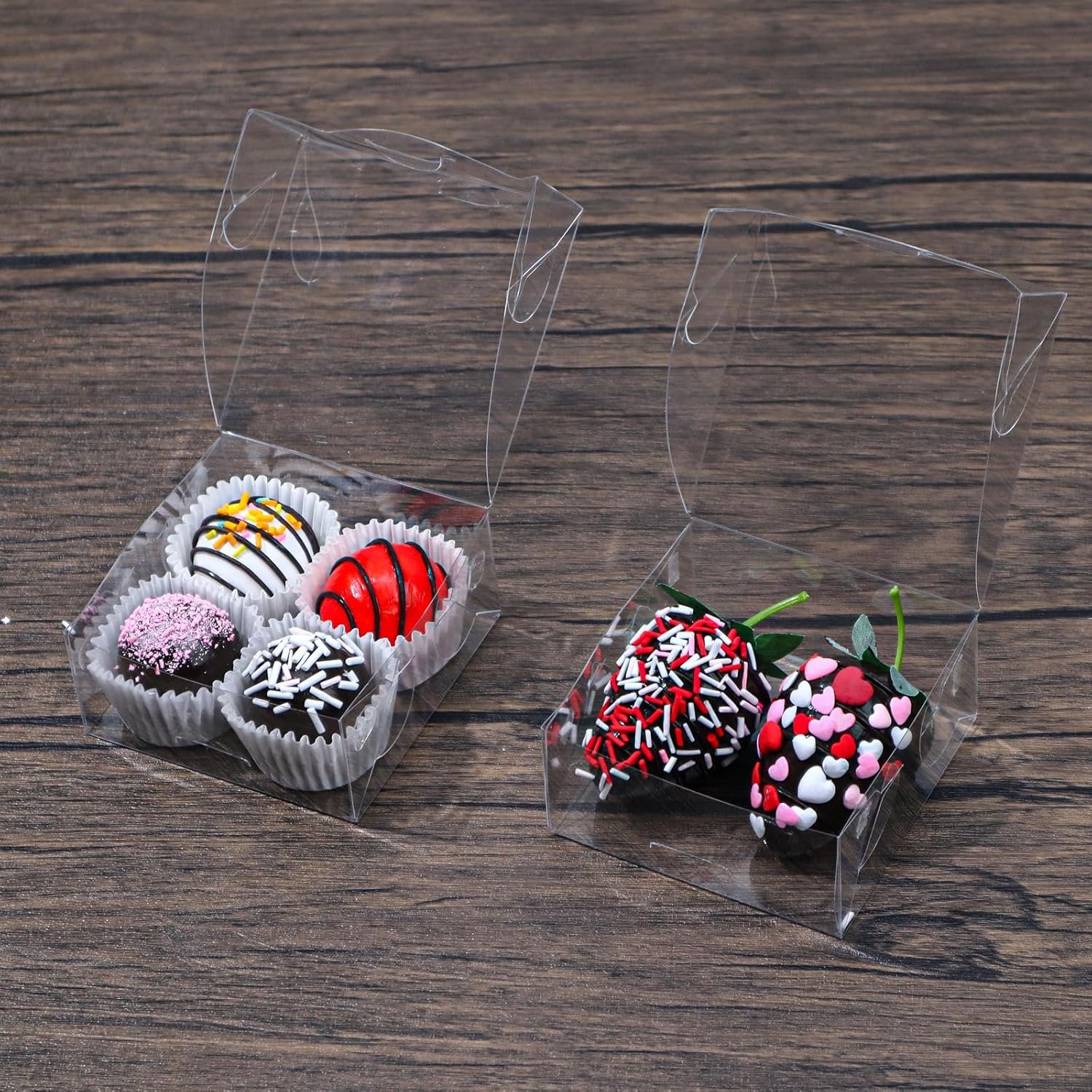 Cajas de regalo claras de 40pcs 4x4x2 pulgadas para pasteles, galletas, chocolate y recuerdos de bodas con logo personalizado, ideales para marcas blancas, fabricadas por un proveedor confiable. Cajas de regalo claras de 40pcs 4x4x2 pulgadas para pasteles, galletas, chocolate y recuerdos de bodas con logo personalizado, ideales para marcas blancas, fabricadas por un proveedor confiable.