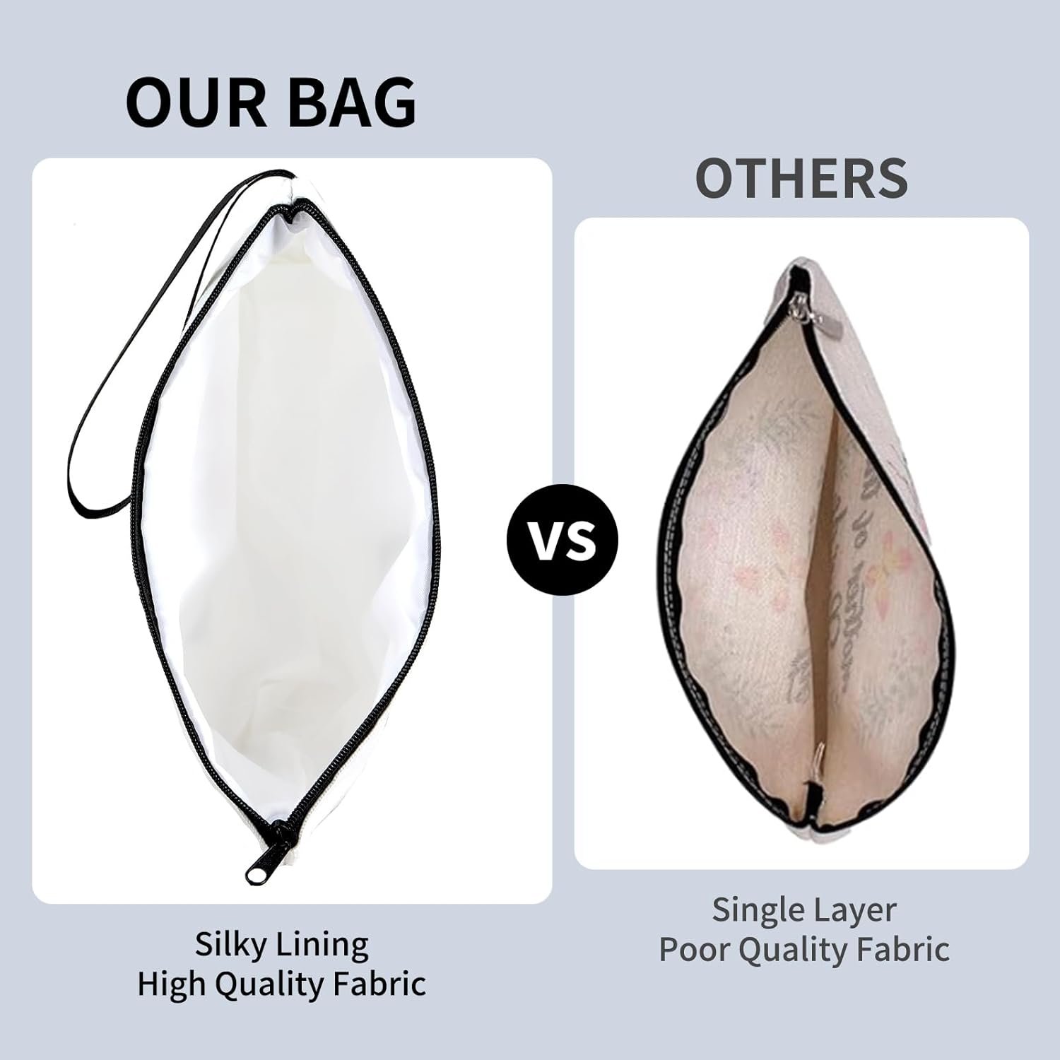 Logo Personalizado Neceser de Maquillaje Inicial - Bolsa de Cosméticos Personalizada Monograma Inicial Pequeña para Viajes y Artículos de Aseo, Regalos de Cumpleaños para Mujeres, Marca Blanca, Proveedor Letter A