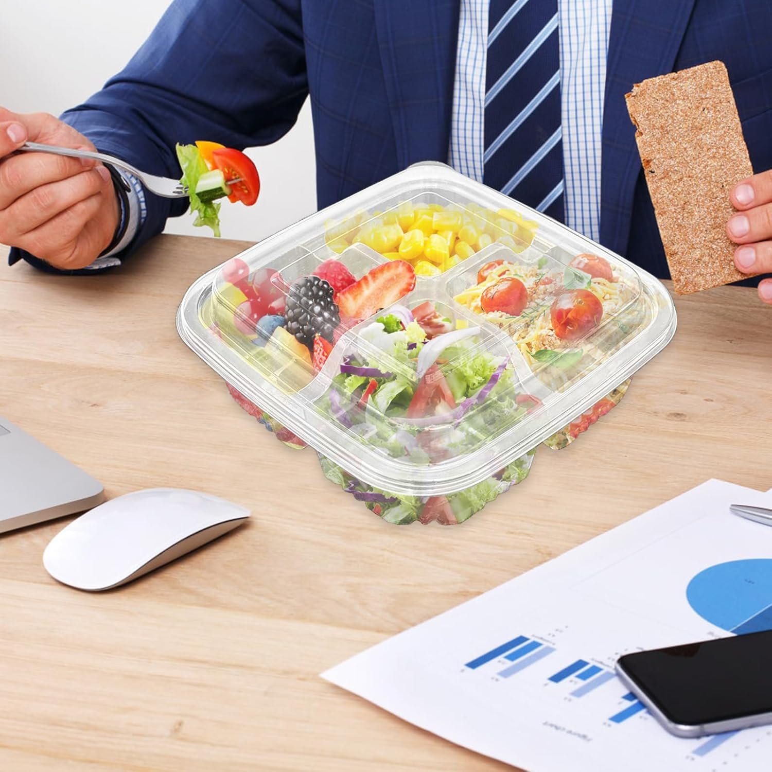 Contenedores desechables para snacks de 40 piezas con 4 compartimentos, ideal para preparación de comidas y almuerzos, con logo personalizado, perfectos para escuela, trabajo y viajes, fabricados por un proveedor confiable. Contenedores desechables para snacks de 40 piezas con 4 compartimentos, ideal para preparación de comidas y almuerzos, con logo personalizado, perfectos para escuela, trabajo y viajes, fabricados por un proveedor confiable.