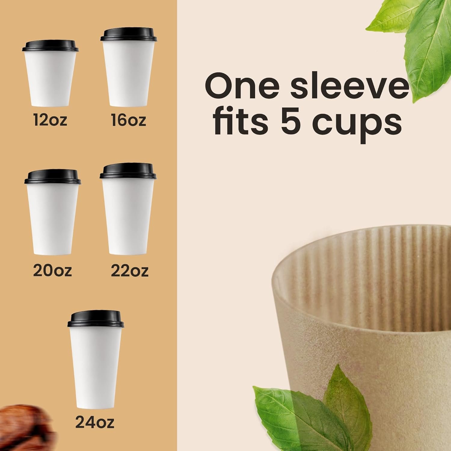 Mangas de café con logo personalizado 100 Pcs – Mangas de vasos de papel kraft corrugado para vasos de 12oz, 16oz, 20oz, 22oz y 24oz – Reciclables y desechables – Perfectas para bebidas calientes en cafeterías y oficinas (PACK DE 100) – Proveedor. Mangas de café con logo personalizado 100 Pcs – Mangas de vasos de papel kraft corrugado para vasos de 12oz, 16oz, 20oz, 22oz y 24oz – Reciclables y desechables – Perfectas para bebidas calientes en cafeterías y oficinas (PACK DE 100) – Proveedor.