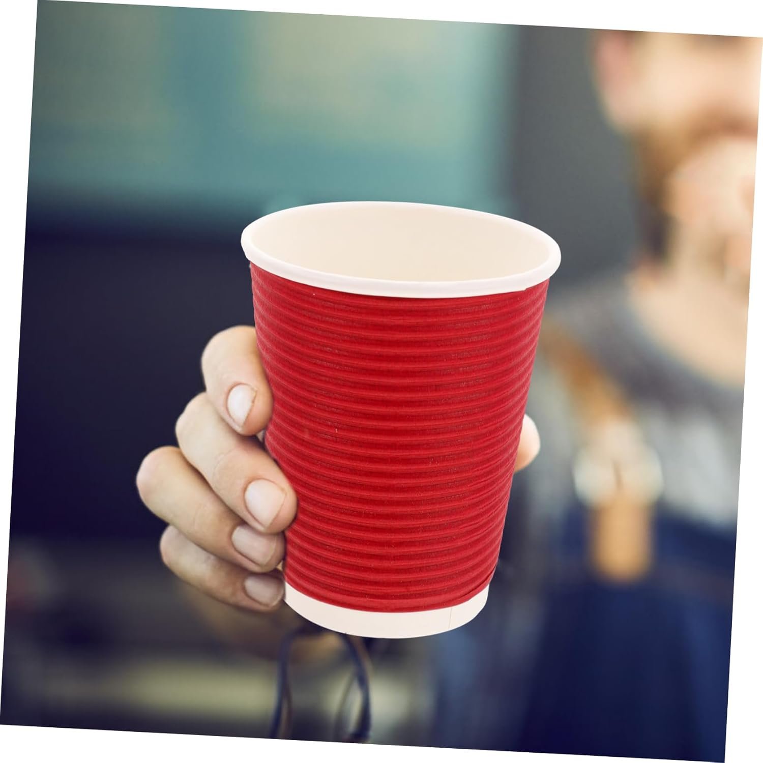 Logo Personalizado 50-Pack Tazas de Papel Dobles Desechables para Bebidas Calientes, Ideal para Fiestas y Eventos, Diseño Práctico, Proveedor de Calidad