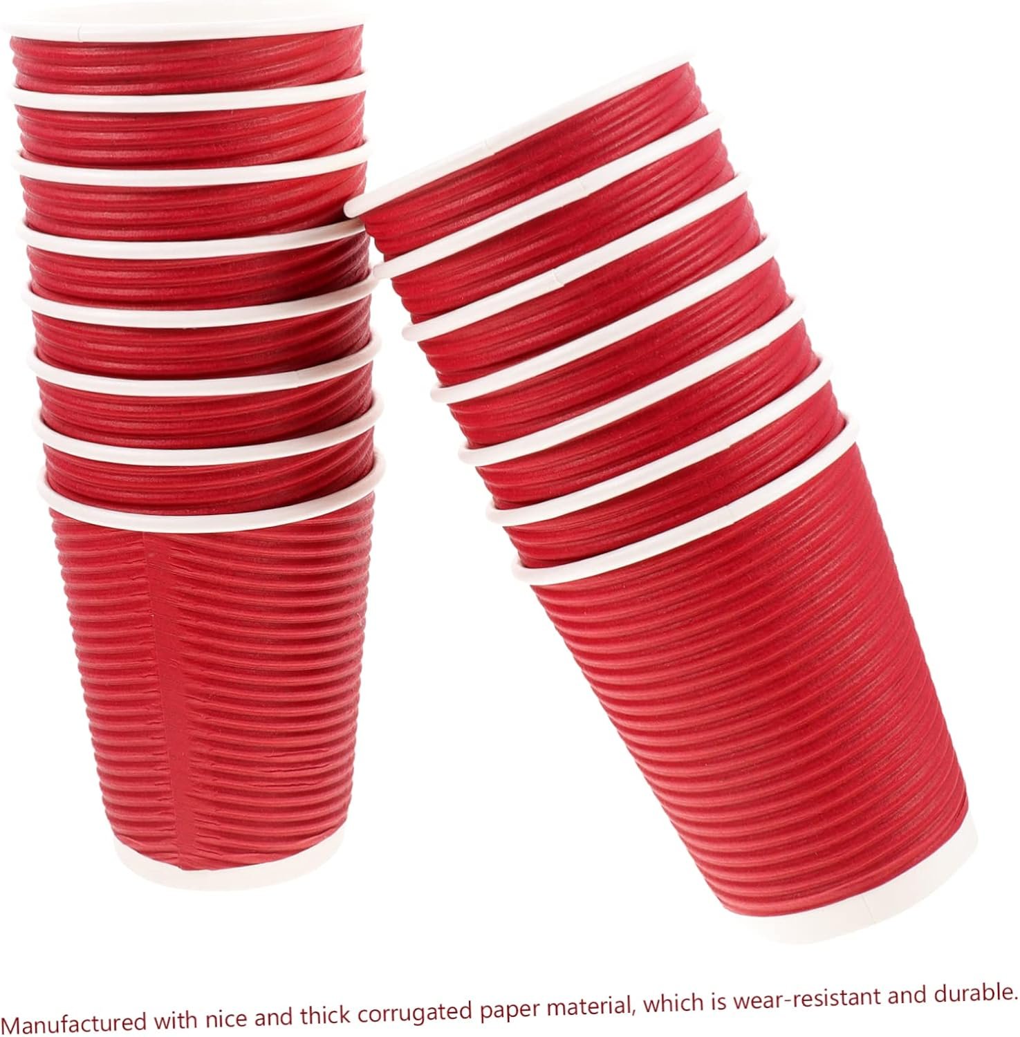 Logo Personalizado 50-Pack Tazas de Papel Dobles Desechables para Bebidas Calientes, Ideal para Fiestas y Eventos, Diseño Práctico, Proveedor de Calidad