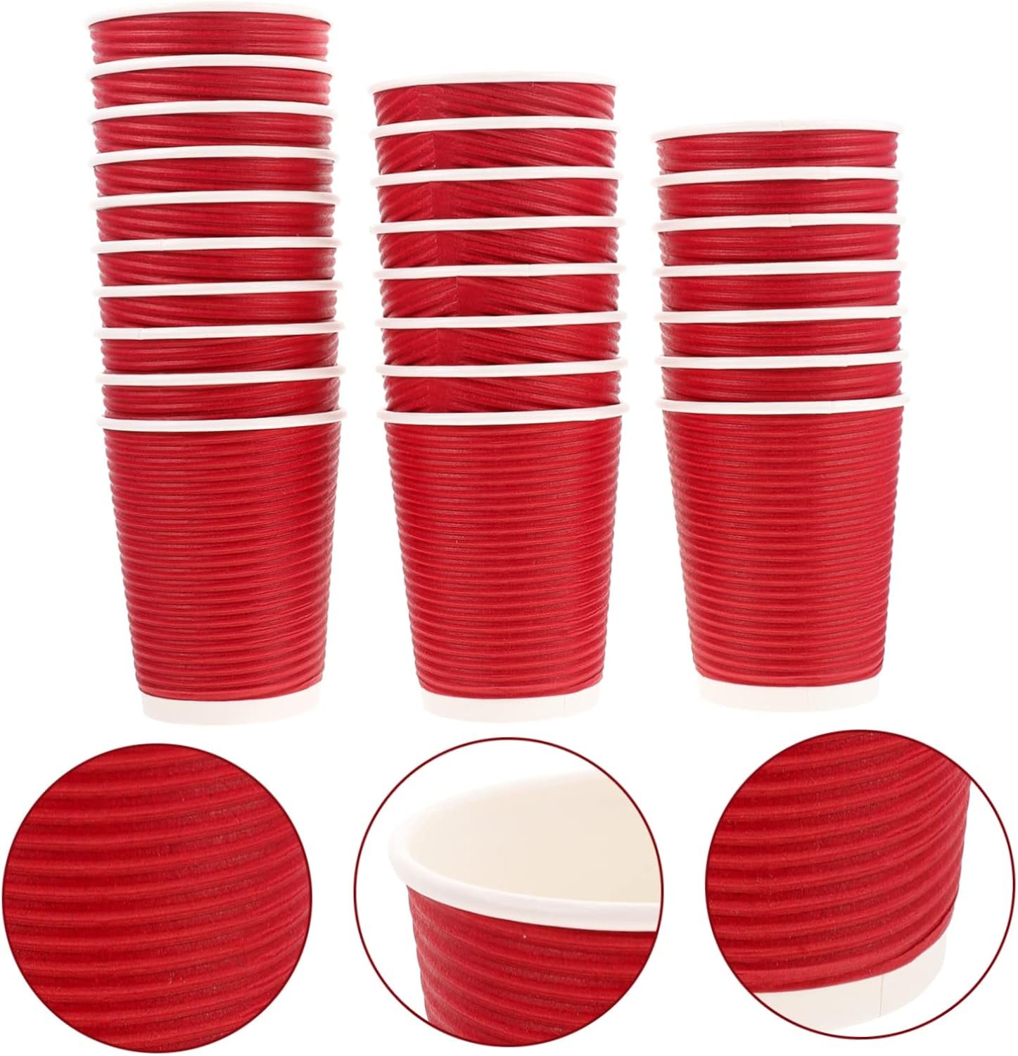 Logo Personalizado 50-Pack Tazas de Papel Dobles Desechables para Bebidas Calientes, Ideal para Fiestas y Eventos, Diseño Práctico, Proveedor de Calidad