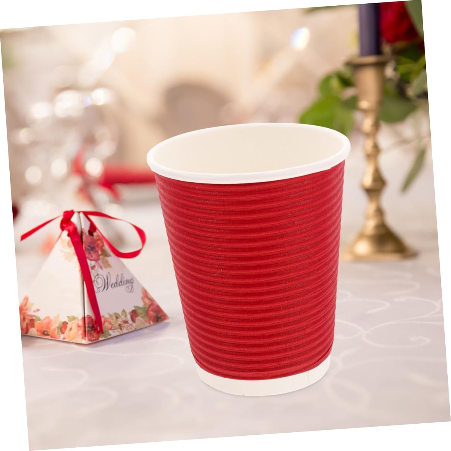 Logo Personalizado 50-Pack Tazas de Papel Dobles Desechables para Bebidas Calientes, Ideal para Fiestas y Eventos, Diseño Práctico, Proveedor de Calidad