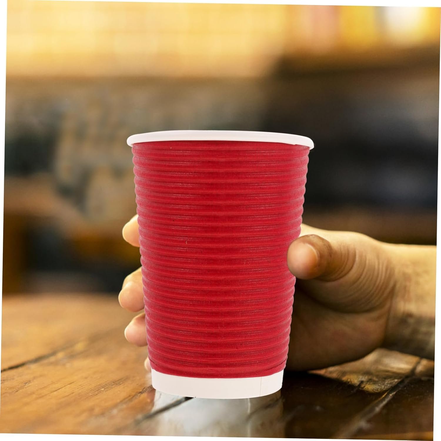 Logo Personalizado 50-Pack Tazas de Papel Dobles Desechables para Bebidas Calientes, Ideal para Fiestas y Eventos, Diseño Práctico, Proveedor de Calidad