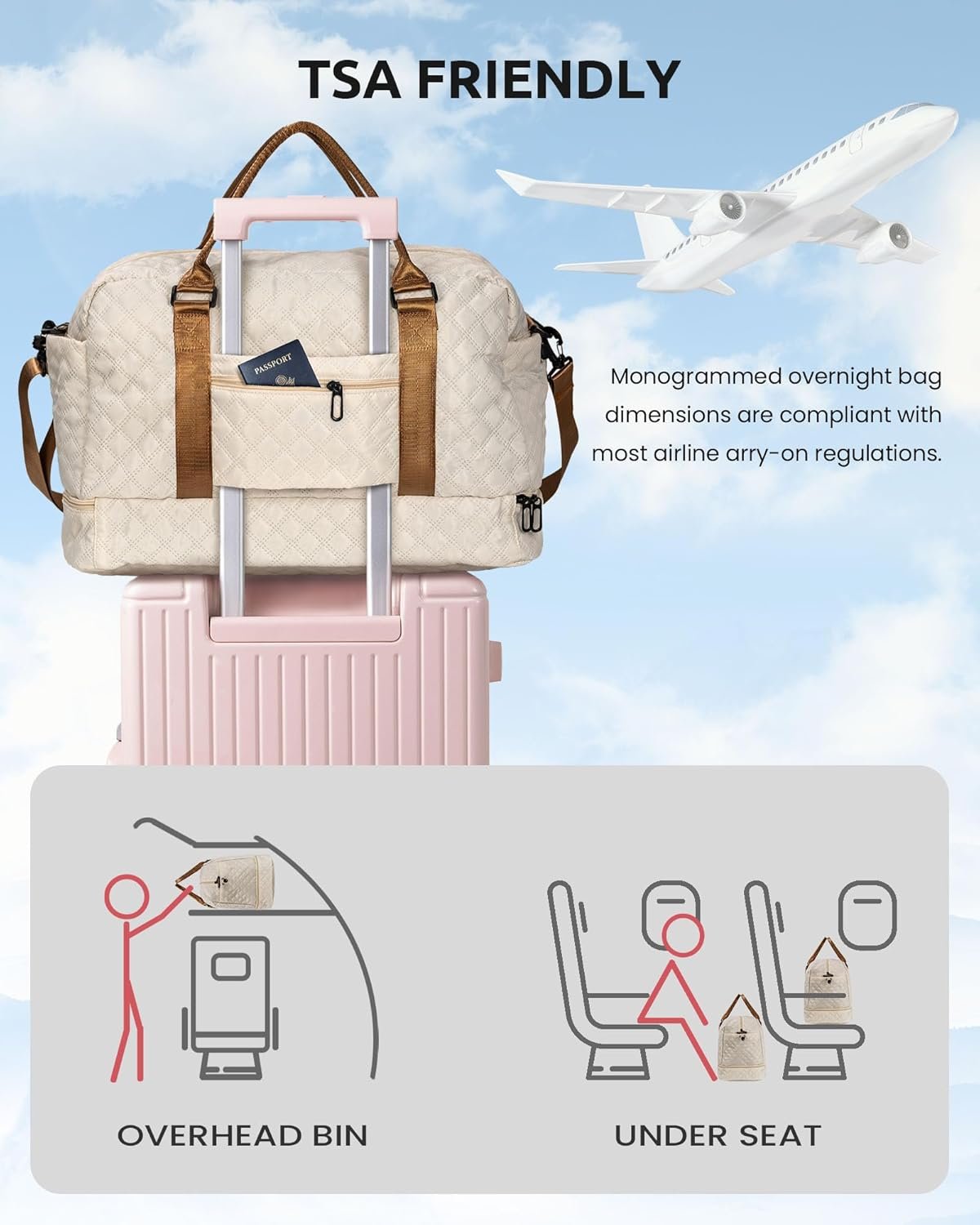 Logo Personalizado Mochila Duffle Inicial con Compartimento para Zapatos, Bolsa de Viaje Personalizada Monogramada con Neceser de Maquillaje, Regalo para Niñas Adolescentes (Letra B) de Proveedor Logo Personalizado Mochila Duffle Inicial con Compartimento para Zapatos, Bolsa de Viaje Personalizada Monogramada con Neceser de Maquillaje, Regalo para Niñas Adolescentes (Letra B) de Proveedor