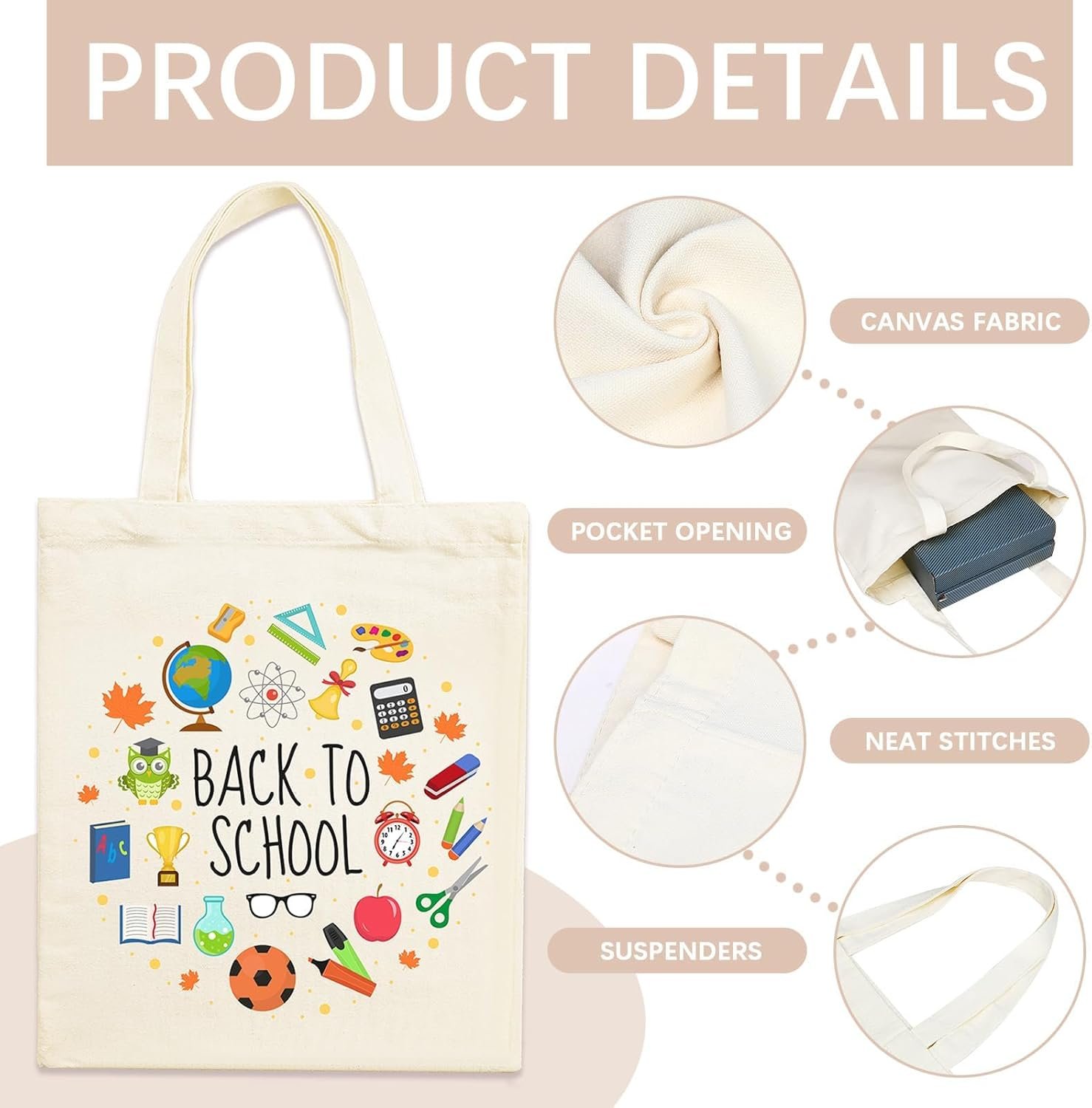 Bolsas de Lona Personalizadas 13 * 15 pulgadas al por mayor, Tote Bags para sublimación, Proveedor de bolsas de compras para DIY.