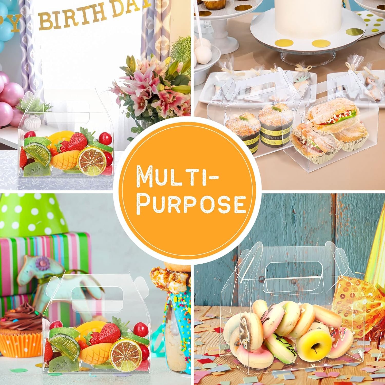 Caja de regalo transparente con logo personalizado, pack de 50 cajas de fiesta para dulces, galletas y postres, ideal para cumpleaños, baby shower y bodas, 6.3 x 3.5 x 3.2 pulgadas, fabricada por proveedor. Caja de regalo transparente con logo personalizado, pack de 50 cajas de fiesta para dulces, galletas y postres, ideal para cumpleaños, baby shower y bodas, 6.3 x 3.5 x 3.2 pulgadas, fabricada por proveedor.