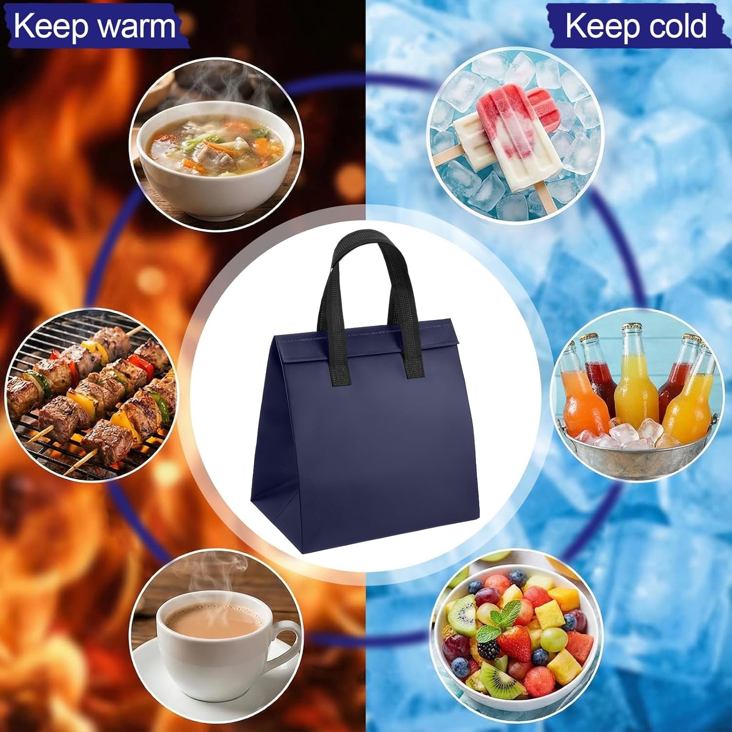 Bolsas Térmicas Descartables Personalizadas, 50 Pcs para Comida y Bebidas Calientes y Frías, 9.45 x 6 x 9.45 Pulgadas, Marca Blanca de Proveedor. Bolsas Térmicas Descartables Personalizadas, 50 Pcs para Comida y Bebidas Calientes y Frías, 9.45 x 6 x 9.45 Pulgadas, Marca Blanca de Proveedor.