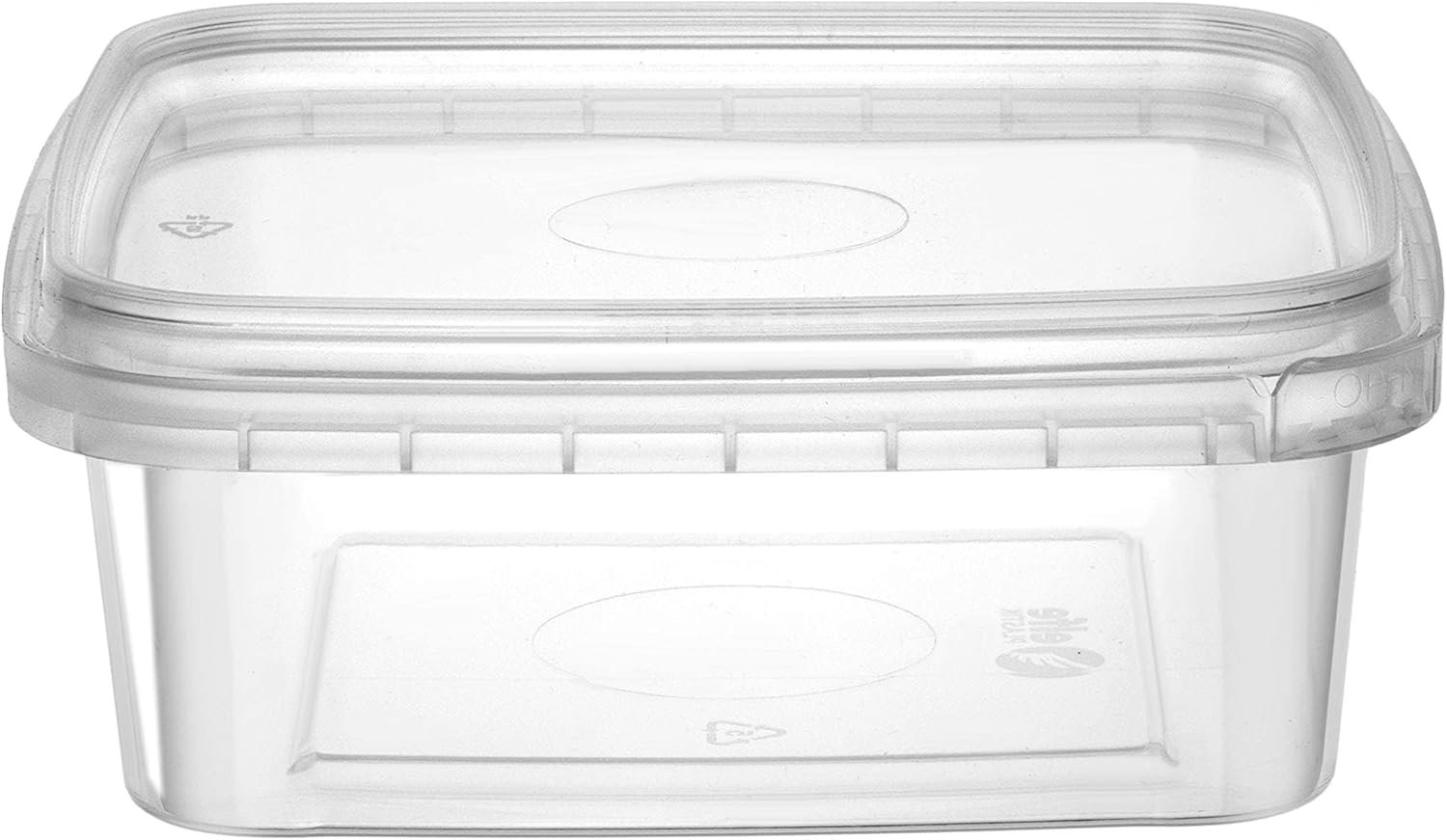 Contenedores cuadrado desechables de 8 oz en paquete de 20 con tapa, Logo Personalizado, perfectos para almacenar alimentos de forma hermética y preparación de comidas. Ideal para marca blanca y suministrados por nuestro fabricante.