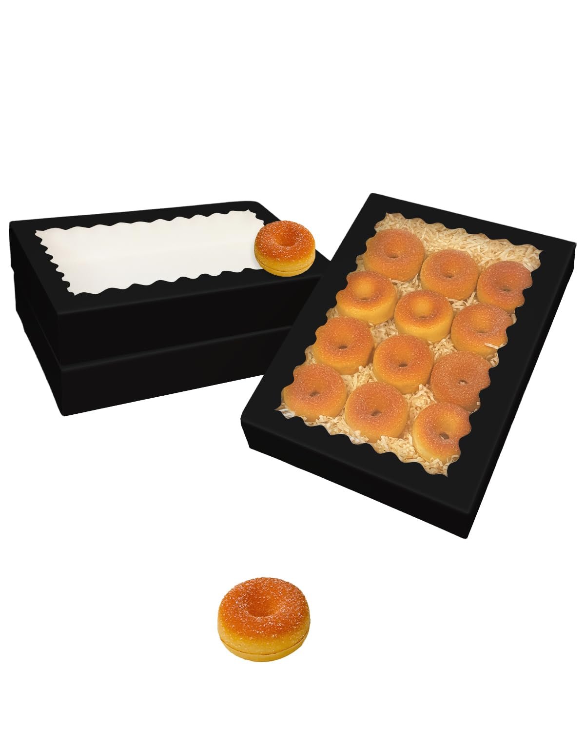 Caja de Galletas Negra Auto-pop Up con Ventana 24Pcs 14x10x2.5 pulgadas para Pastelería Macarons - Marca Blanca, Fabricante Ideal para Embalaje. Caja de Galletas Negra Auto-pop Up con Ventana 24Pcs 14x10x2.5 pulgadas para Pastelería Macarons - Marca Blanca, Fabricante Ideal para Embalaje.