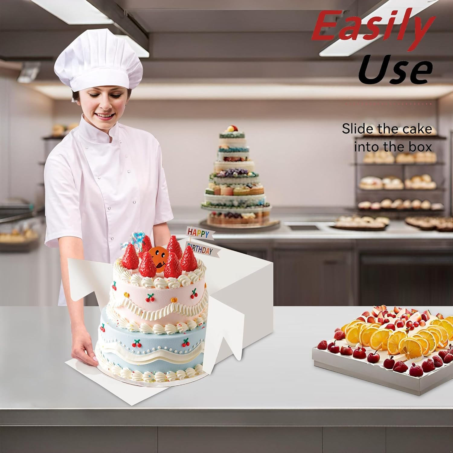 Logo Personalizado 40Pack de Cajas de Pasteles de 12 Pulgadas con Tableros (20 cajas y 20 tableros) para Pasteles Multicapa y Chocolates, Cajas Blancas con Ventana, Marca Blanca, Proveedor.