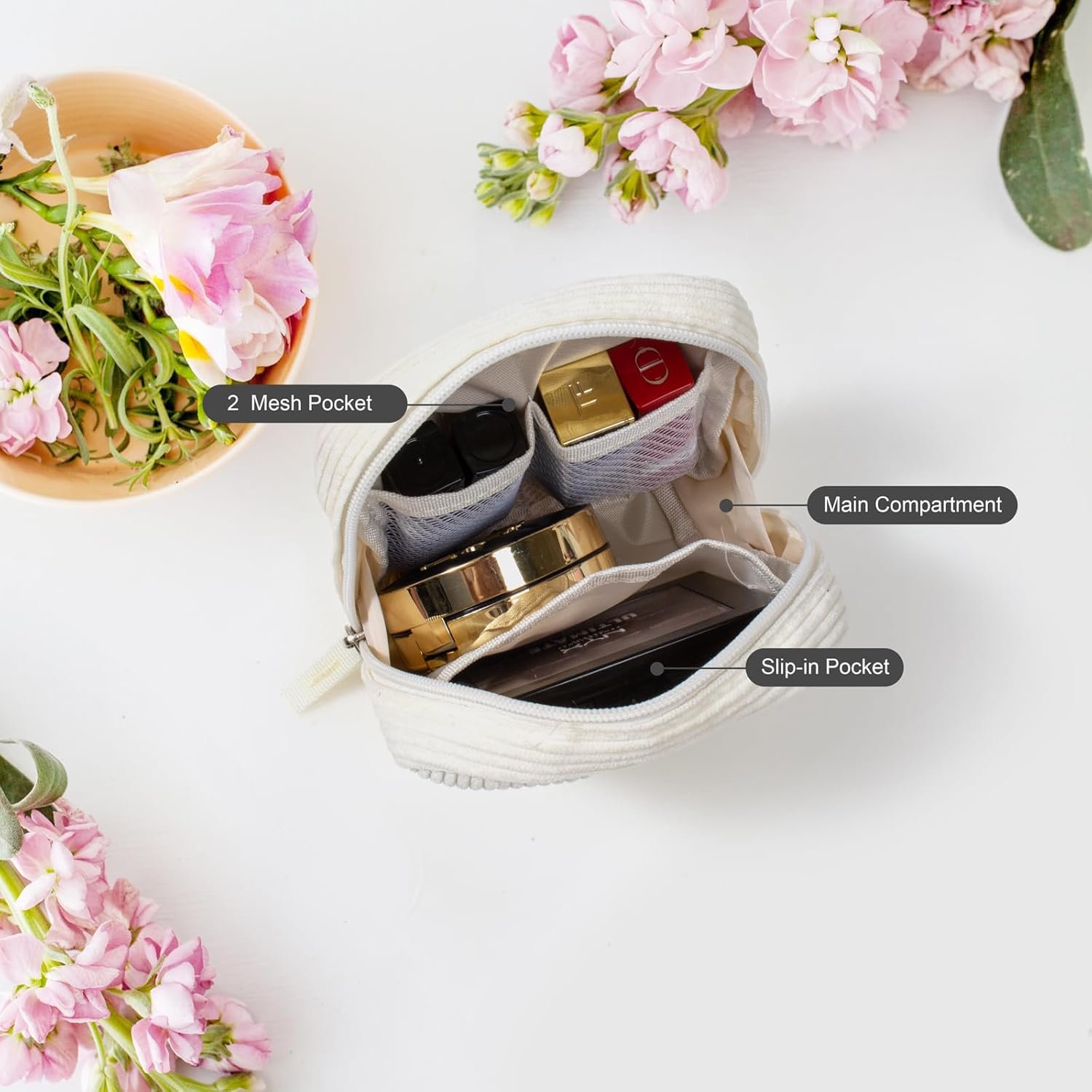 Logo Personalizado Neceser de Maquillaje Monogramado Pequeño Para Mujeres con Iníciales, Bolsos de Viaje en Corduroy para Aseo, de Marca Blanca, Ideal para Regalos a Mamás, Novias, Hermanas y Maestras, Proveedor de Artículos Útiles. Logo Personalizado Neceser de Maquillaje Monogramado Pequeño Para Mujeres con Iníciales, Bolsos de Viaje en Corduroy para Aseo, de Marca Blanca, Ideal para Regalos a Mamás, Novias, Hermanas y Maestras, Proveedor de Artículos Útiles.