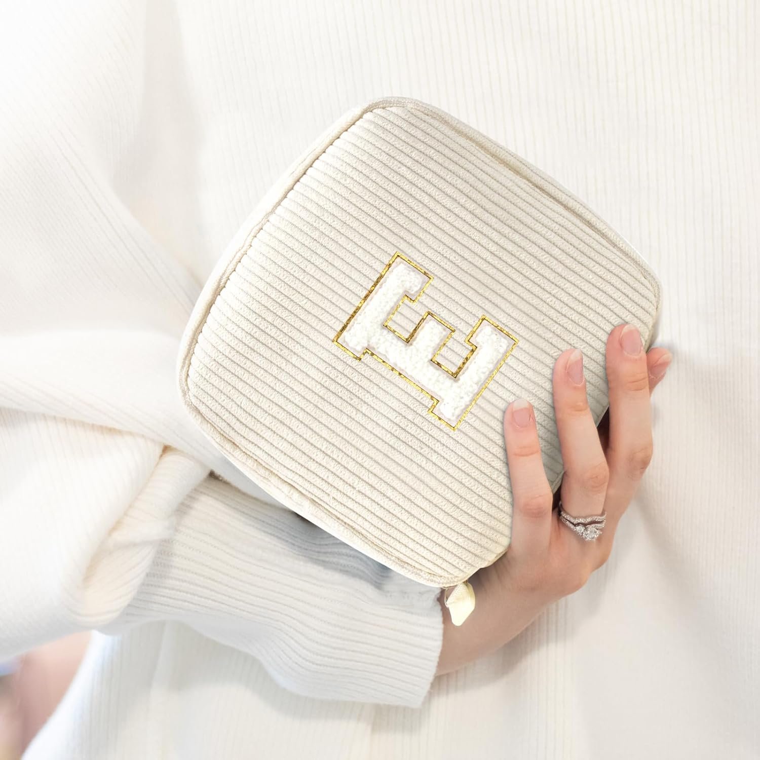 Logo Personalizado Neceser de Maquillaje Monogramado Pequeño Para Mujeres con Iníciales, Bolsos de Viaje en Corduroy para Aseo, de Marca Blanca, Ideal para Regalos a Mamás, Novias, Hermanas y Maestras, Proveedor de Artículos Útiles. Logo Personalizado Neceser de Maquillaje Monogramado Pequeño Para Mujeres con Iníciales, Bolsos de Viaje en Corduroy para Aseo, de Marca Blanca, Ideal para Regalos a Mamás, Novias, Hermanas y Maestras, Proveedor de Artículos Útiles.