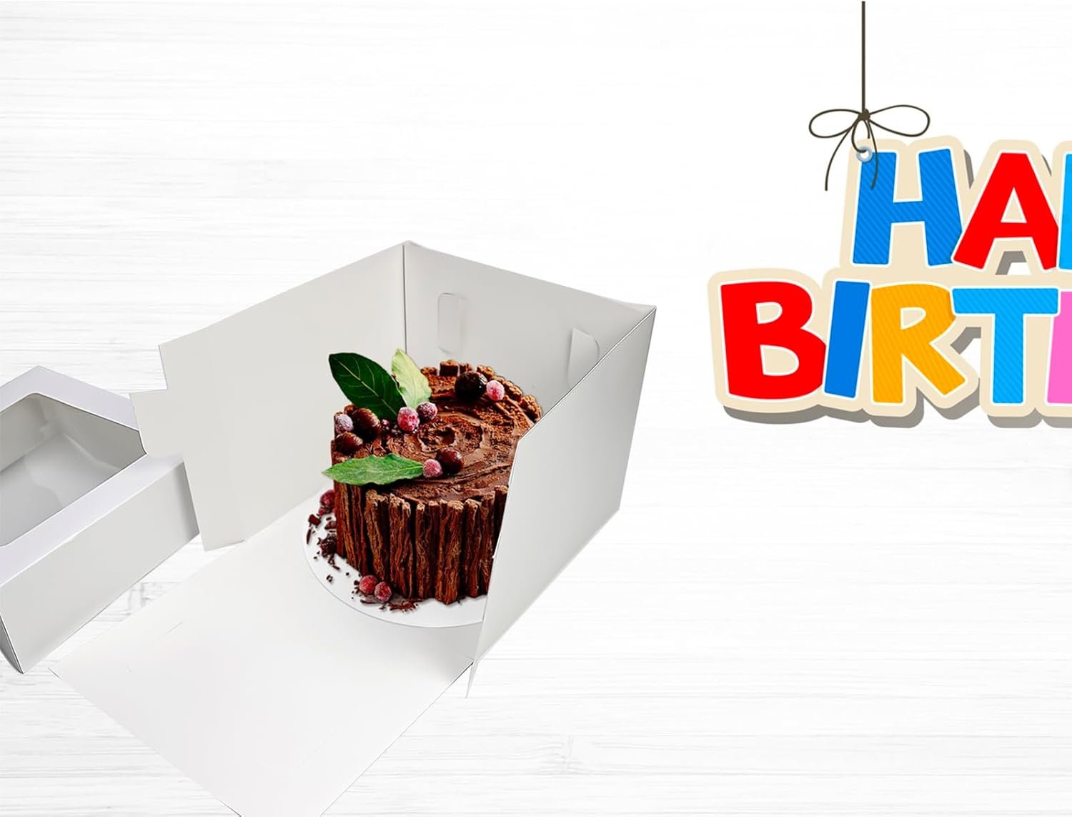 Logo Personalizado Cajas para Pasteles de 12x12x10 pulgadas con Tablas, Proveedor de Marca Blanca.