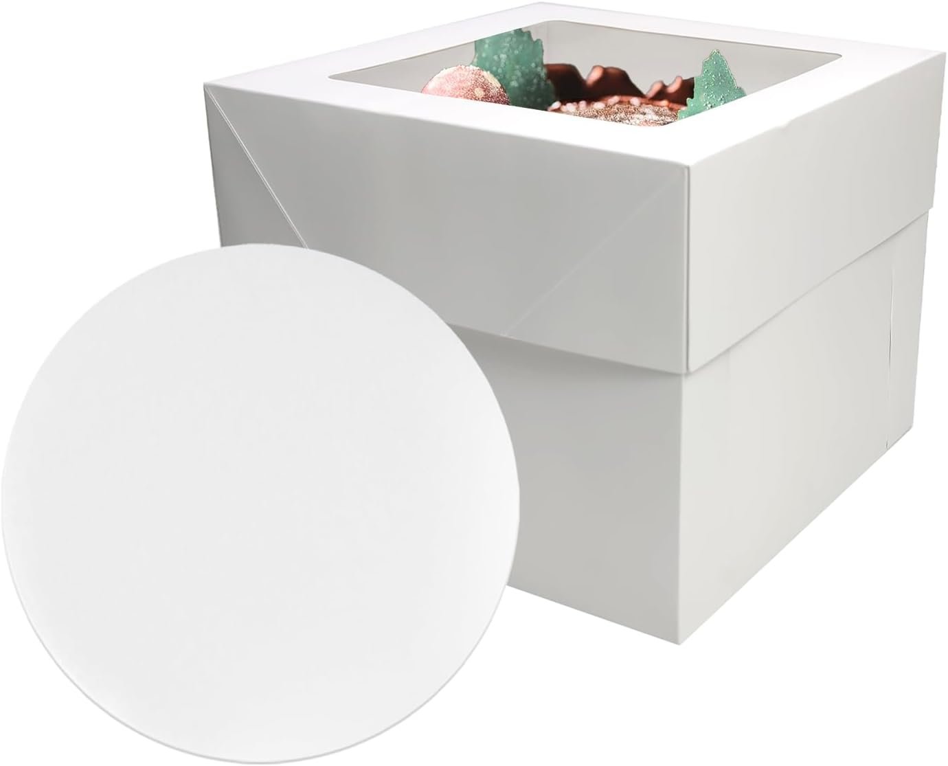 Logo Personalizado Cajas para Pasteles de 12x12x10 pulgadas con Tablas, Proveedor de Marca Blanca.