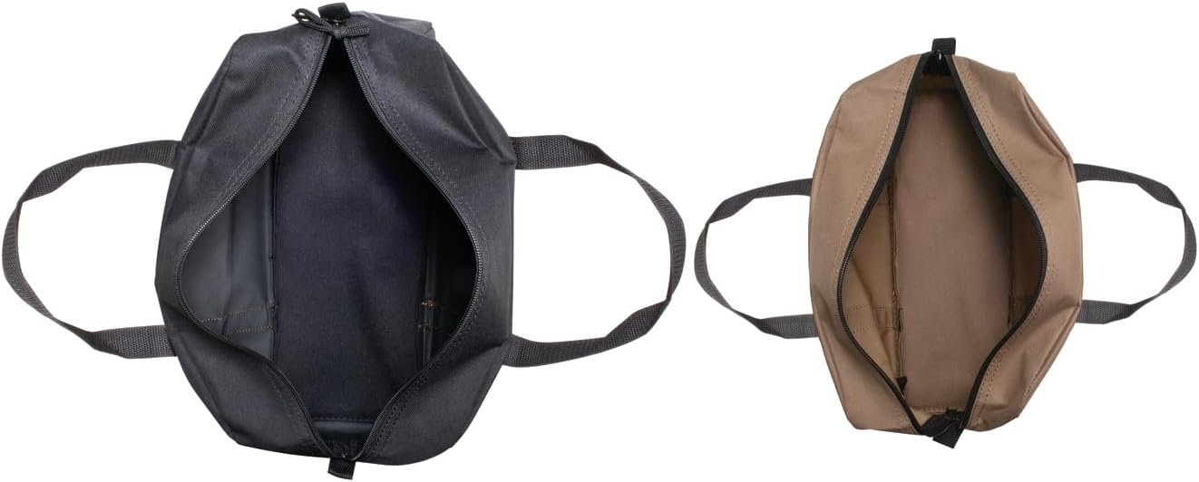 Logo Personalizado Tote Bag Combo Mediana y Grande, Negro/Beige, Marca Blanca de Proveedor.