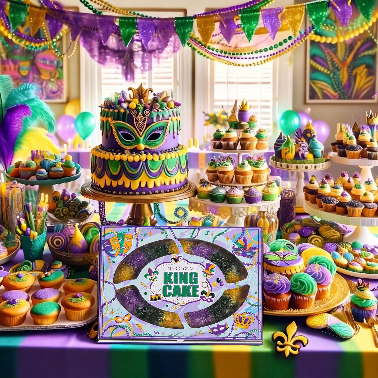 Logo Personalizado Cajas de Cartón de 20 Piezas para Pasteles de Reyes de Mardi Gras con Ventana 14 x 10 x 3 Pulgadas y Tableros (10 Cajas y 10 Tableros) Cajas Resistentes de Pastelería Marca Blanca Proveedor. Logo Personalizado Cajas de Cartón de 20 Piezas para Pasteles de Reyes de Mardi Gras con Ventana 14 x 10 x 3 Pulgadas y Tableros (10 Cajas y 10 Tableros) Cajas Resistentes de Pastelería Marca Blanca Proveedor.