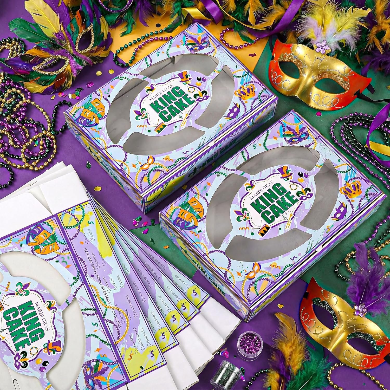 Logo Personalizado Cajas de Cartón de 20 Piezas para Pasteles de Reyes de Mardi Gras con Ventana 14 x 10 x 3 Pulgadas y Tableros (10 Cajas y 10 Tableros) Cajas Resistentes de Pastelería Marca Blanca Proveedor. Logo Personalizado Cajas de Cartón de 20 Piezas para Pasteles de Reyes de Mardi Gras con Ventana 14 x 10 x 3 Pulgadas y Tableros (10 Cajas y 10 Tableros) Cajas Resistentes de Pastelería Marca Blanca Proveedor.