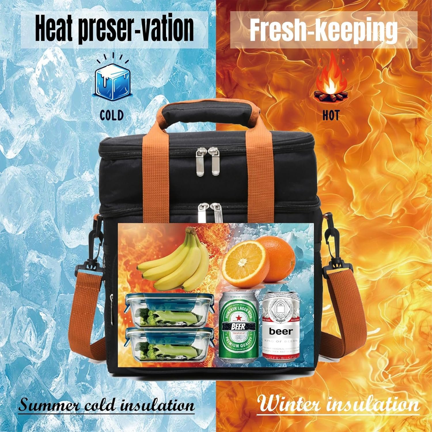 Logo Personalizado Bolsa Térmica de Almuerzo Pequeña Personalizada con Inscripción de Texto/Foto (Negro) Marca Blanca Proveedor Logo Personalizado Bolsa Térmica de Almuerzo Pequeña Personalizada con Inscripción de Texto/Foto (Negro) Marca Blanca Proveedor