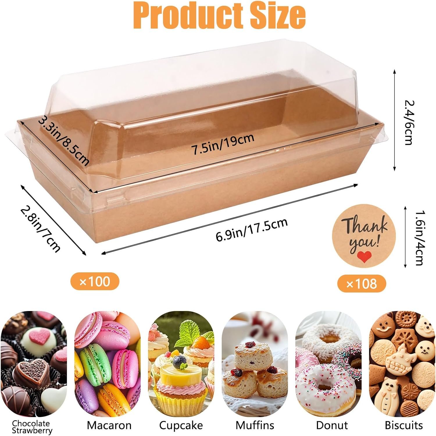Logo Personalizado Cajas de Charcutería de 100 Piezas con Tapa Transparente, Contenedores de Comida para Llevar, Mini Cajas de Pastelería con 108 Pegatinas, Caja Pequeña de Papel para Dulces, Pasteles, Sándwiches, Fresas, Galletas, Fabricante. Logo Personalizado Cajas de Charcutería de 100 Piezas con Tapa Transparente, Contenedores de Comida para Llevar, Mini Cajas de Pastelería con 108 Pegatinas, Caja Pequeña de Papel para Dulces, Pasteles, Sándwiches, Fresas, Galletas, Fabricante.