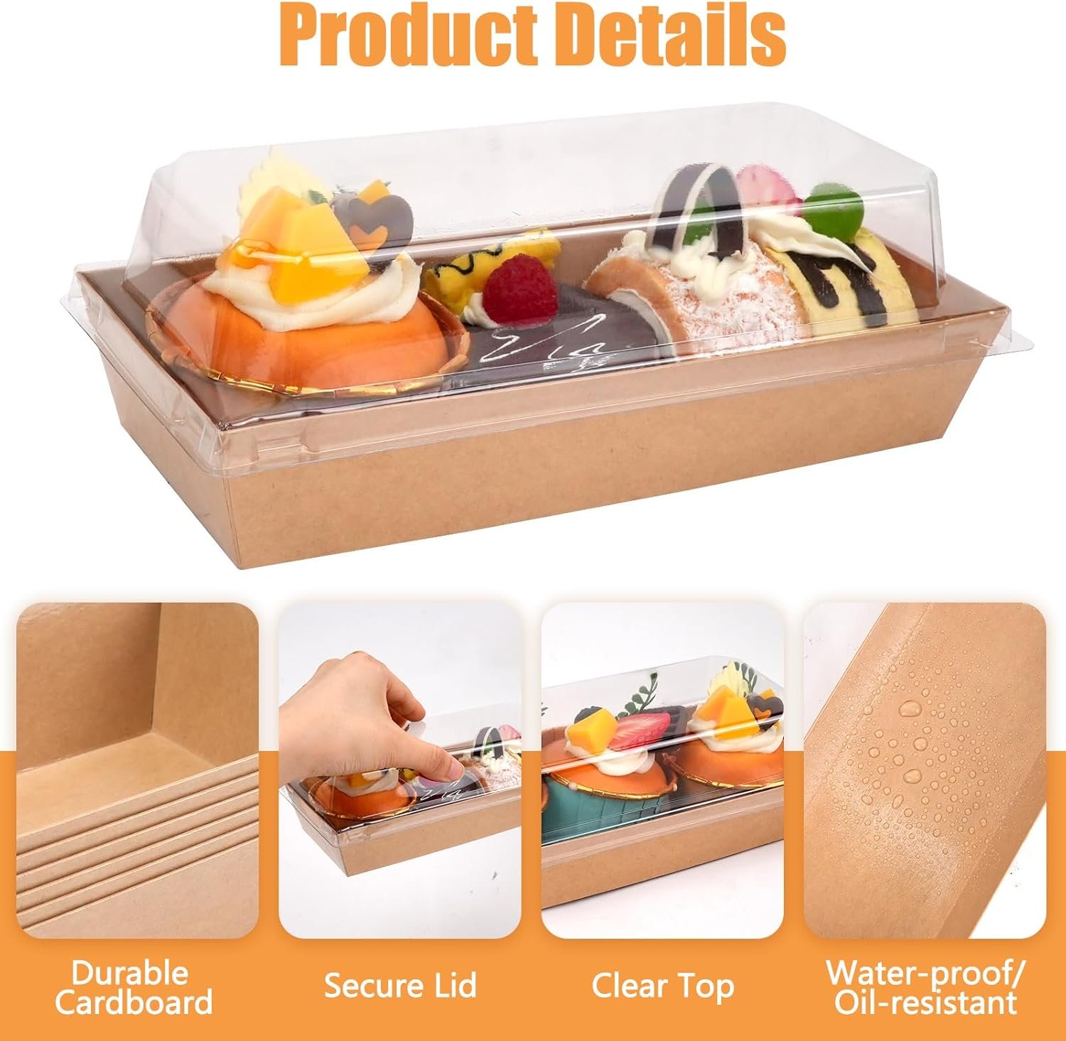Logo Personalizado Cajas de Charcutería de 100 Piezas con Tapa Transparente, Contenedores de Comida para Llevar, Mini Cajas de Pastelería con 108 Pegatinas, Caja Pequeña de Papel para Dulces, Pasteles, Sándwiches, Fresas, Galletas, Fabricante. Logo Personalizado Cajas de Charcutería de 100 Piezas con Tapa Transparente, Contenedores de Comida para Llevar, Mini Cajas de Pastelería con 108 Pegatinas, Caja Pequeña de Papel para Dulces, Pasteles, Sándwiches, Fresas, Galletas, Fabricante.