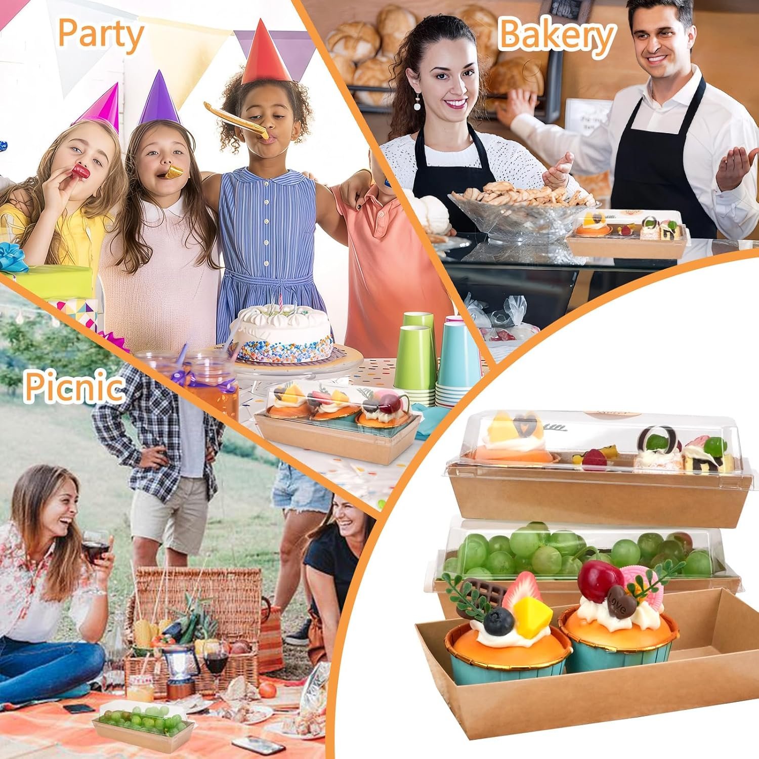 Logo Personalizado Cajas de Charcutería de 100 Piezas con Tapa Transparente, Contenedores de Comida para Llevar, Mini Cajas de Pastelería con 108 Pegatinas, Caja Pequeña de Papel para Dulces, Pasteles, Sándwiches, Fresas, Galletas, Fabricante. Logo Personalizado Cajas de Charcutería de 100 Piezas con Tapa Transparente, Contenedores de Comida para Llevar, Mini Cajas de Pastelería con 108 Pegatinas, Caja Pequeña de Papel para Dulces, Pasteles, Sándwiches, Fresas, Galletas, Fabricante.