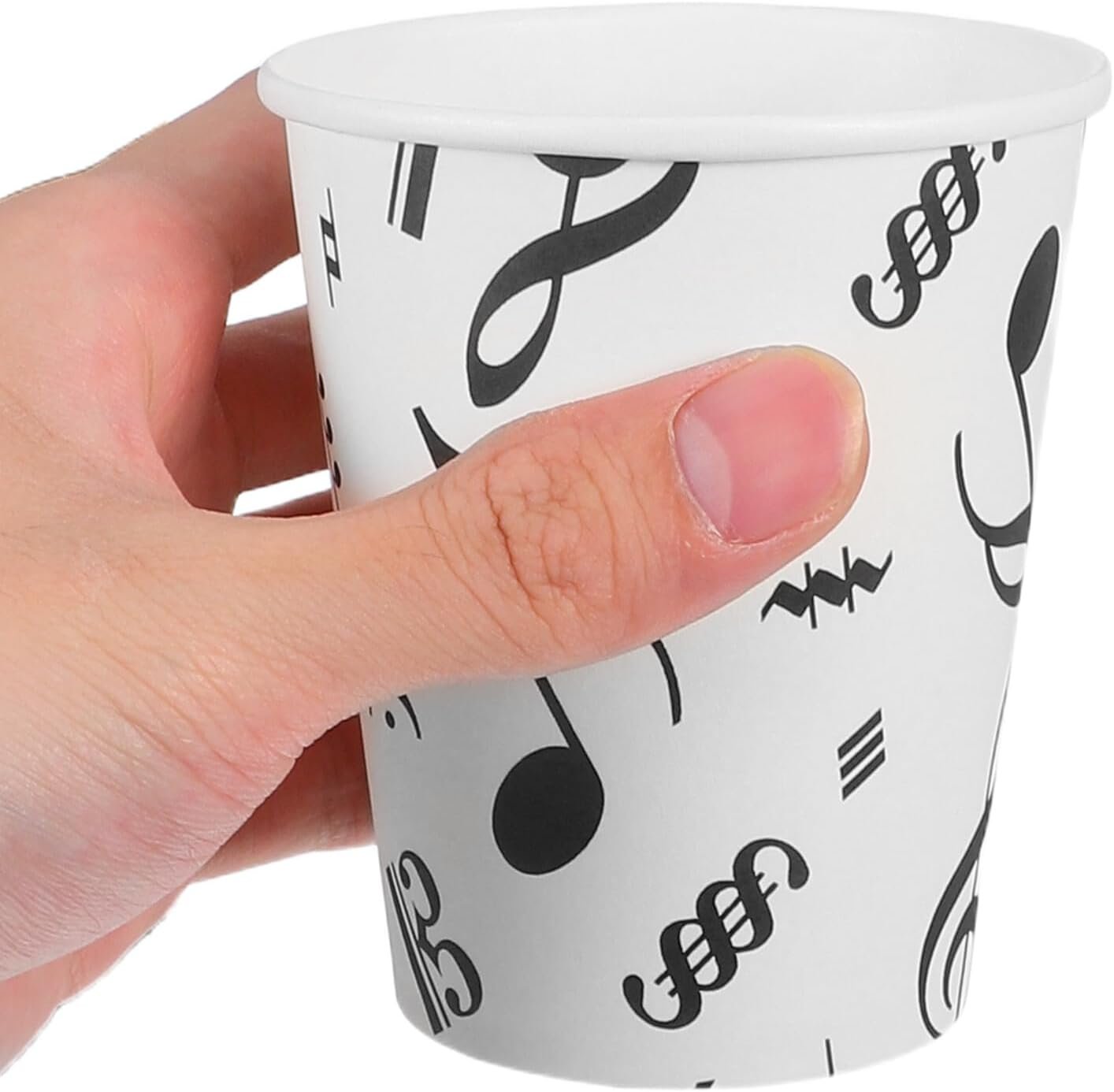 Copa de papel desechable de 250ml con nota musical, 50 piezas, personalización de logo ideal para bebidas frías, té y café. Proveedor de artículos para festivales y fiestas. Copa de papel desechable de 250ml con nota musical, 50 piezas, personalización de logo ideal para bebidas frías, té y café. Proveedor de artículos para festivales y fiestas.