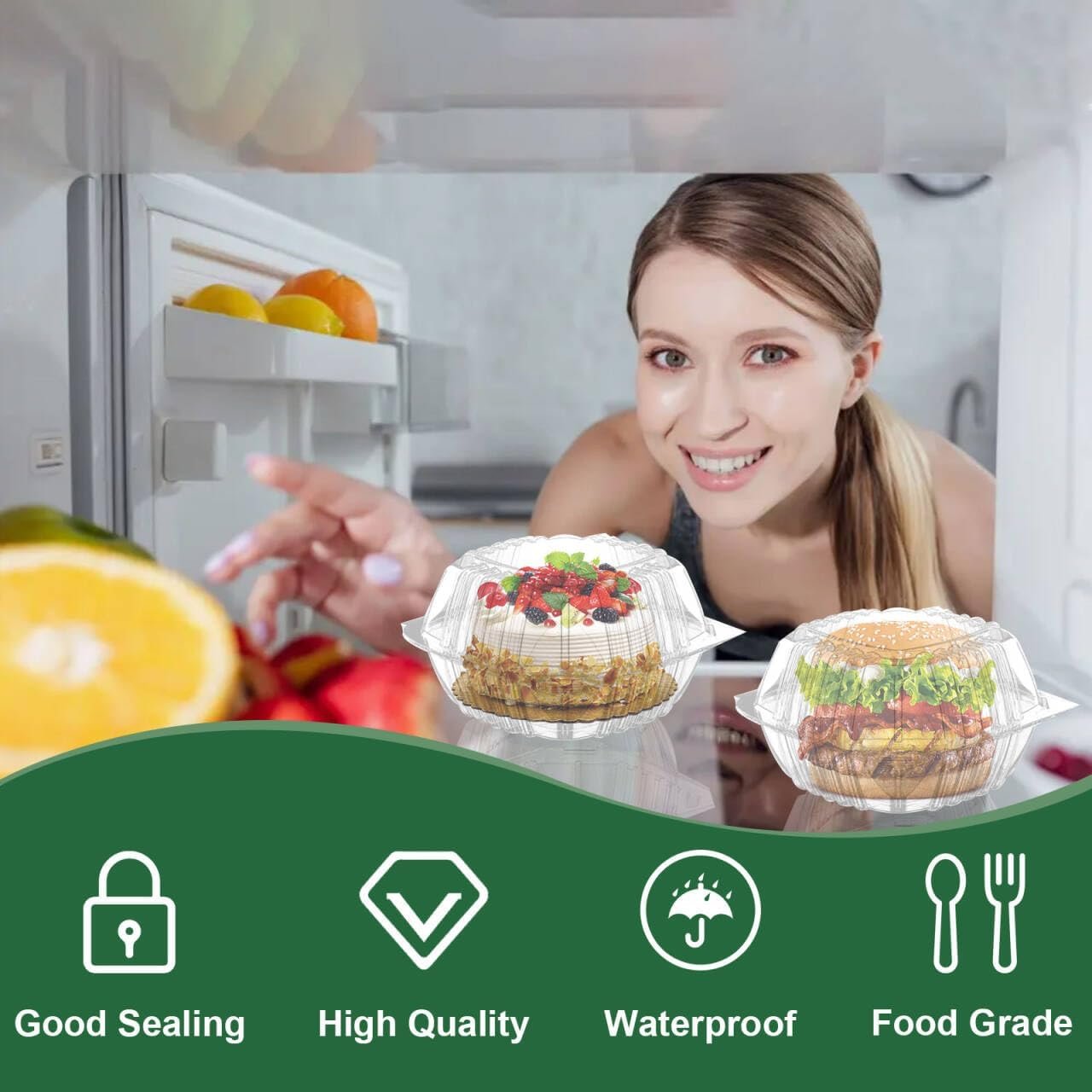 Contenedores de comida desechables con tapa, 200 unidades, 6 x 6 pulgadas, ideales para postres, pasteles, ensaladas y suministros de panadería - Marca blanca - Proveedor de envases plásticos con logo personalizado. Contenedores de comida desechables con tapa, 200 unidades, 6 x 6 pulgadas, ideales para postres, pasteles, ensaladas y suministros de panadería - Marca blanca - Proveedor de envases plásticos con logo personalizado.