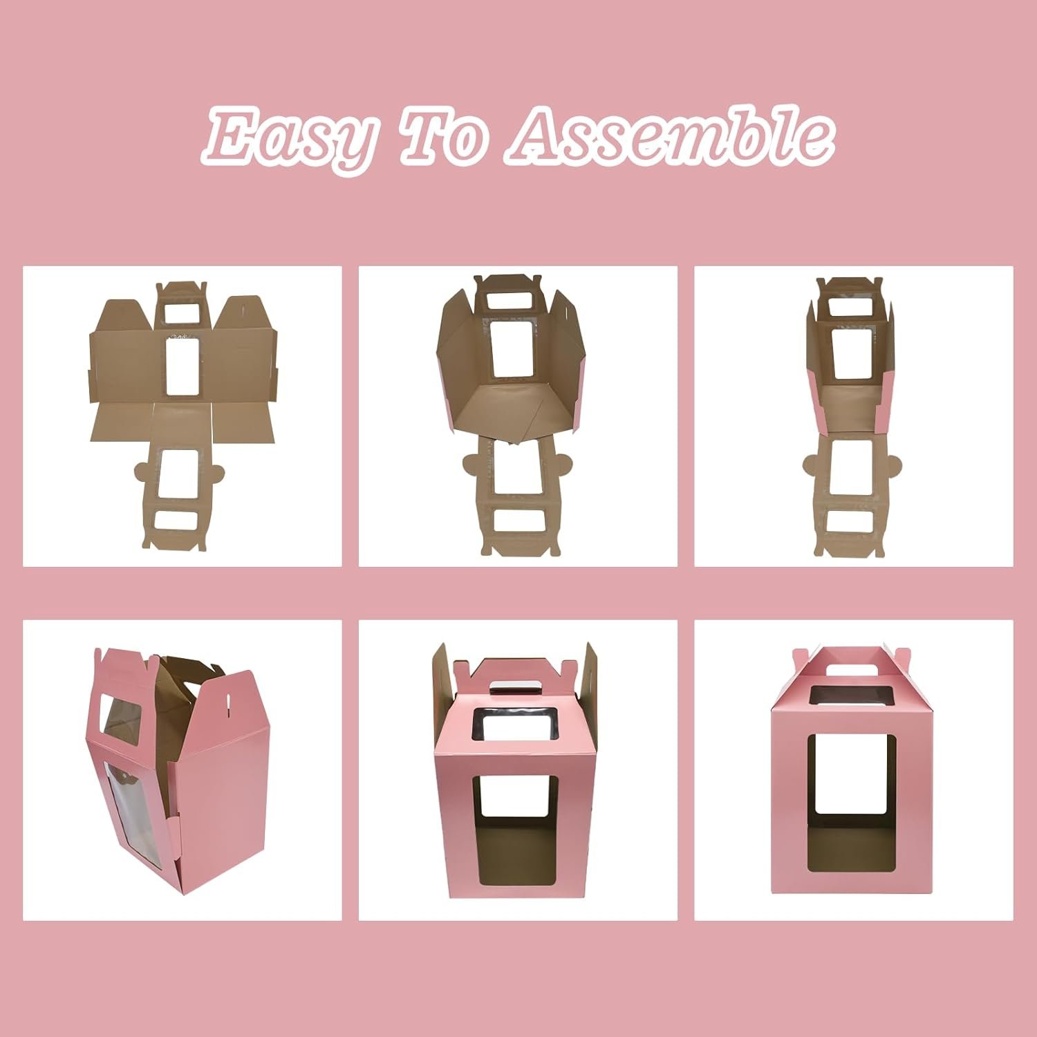 Logo Personalizado, 2 Paquetes de Cajas Altas para Pasteles con Ventana, Grandes Niveles de 10x10x12 y 12x12x14 Pulgadas con 2 Tableros para Pasteles, Contenedores Desechables para Transporte, Proveedor para Bodas y Cumpleaños. Logo Personalizado, 2 Paquetes de Cajas Altas para Pasteles con Ventana, Grandes Niveles de 10x10x12 y 12x12x14 Pulgadas con 2 Tableros para Pasteles, Contenedores Desechables para Transporte, Proveedor para Bodas y Cumpleaños.