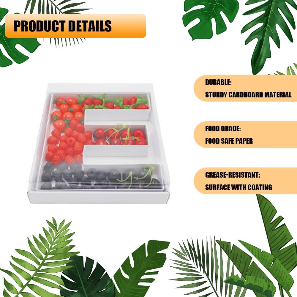 Caja de Cartón Rellenable para Regalos de Charcutería y Cupcakes de 12