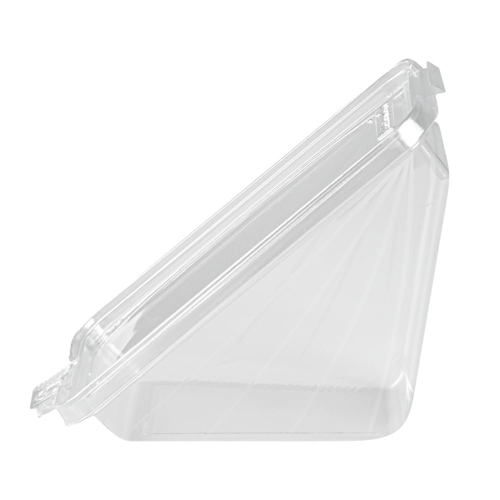 Contenedores para Llevar Triangulares 7.4 x 3.9 x 3.5 Pulgadas con Tapa Bisagra, Marca Blanca y Logo Personalizado, Proveedor de Envases Plásticos Transparentes para Sándwiches Congelables y Respetuosos con el Medio Ambiente. Contenedores para Llevar Triangulares 7.4 x 3.9 x 3.5 Pulgadas con Tapa Bisagra, Marca Blanca y Logo Personalizado, Proveedor de Envases Plásticos Transparentes para Sándwiches Congelables y Respetuosos con el Medio Ambiente.