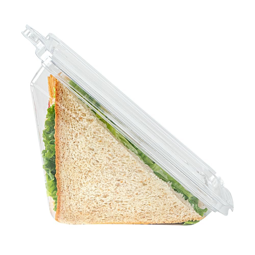 Contenedores para Llevar Triangulares 7.4 x 3.9 x 3.5 Pulgadas con Tapa Bisagra, Marca Blanca y Logo Personalizado, Proveedor de Envases Plásticos Transparentes para Sándwiches Congelables y Respetuosos con el Medio Ambiente. Contenedores para Llevar Triangulares 7.4 x 3.9 x 3.5 Pulgadas con Tapa Bisagra, Marca Blanca y Logo Personalizado, Proveedor de Envases Plásticos Transparentes para Sándwiches Congelables y Respetuosos con el Medio Ambiente.