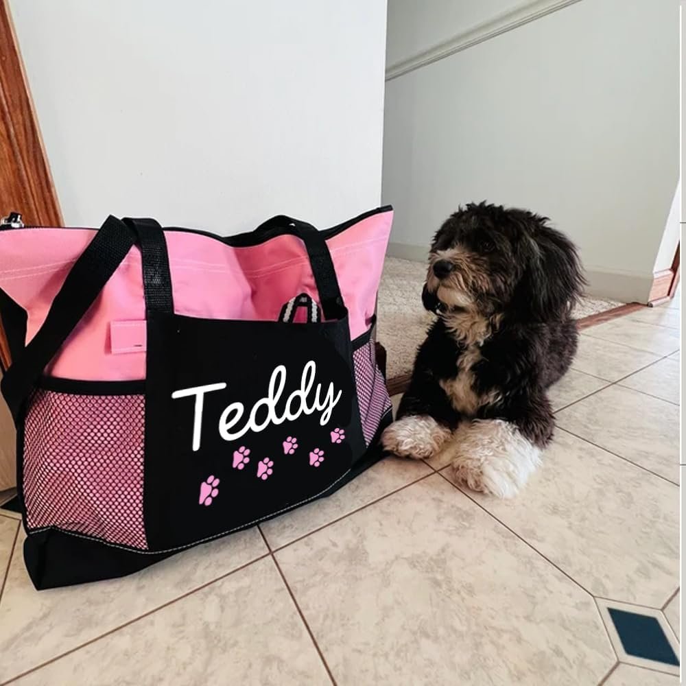 Logo Personalizado Tote Bag de Lona con Malla, Nombre Personalizado y Huellitas de Perro, Regalos para Mamás, Proveedor de Fábrica de Artículos para Mascotas. Logo Personalizado Tote Bag de Lona con Malla, Nombre Personalizado y Huellitas de Perro, Regalos para Mamás, Proveedor de Fábrica de Artículos para Mascotas.