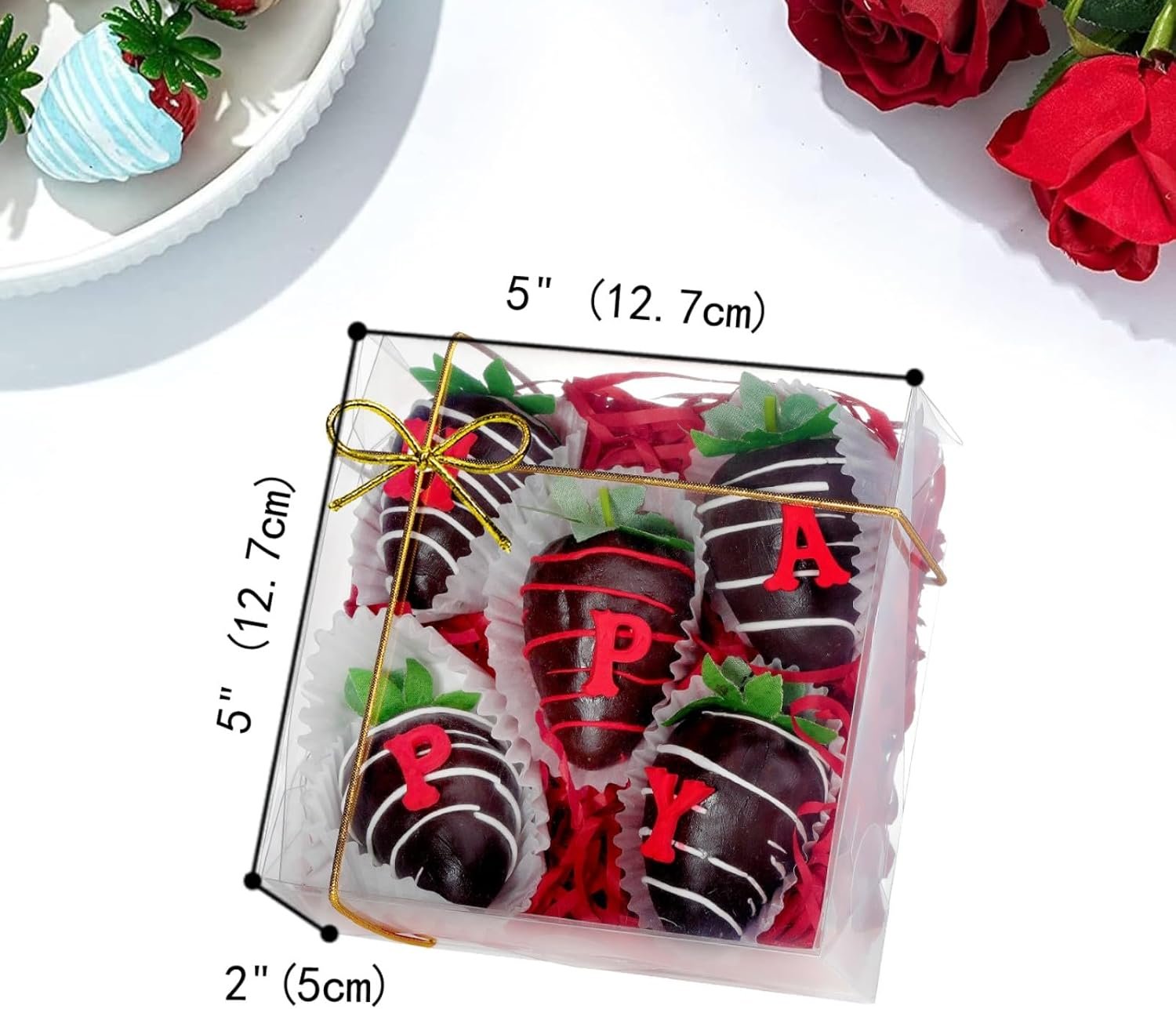 Logo Personalizado 50PCS Cajas de Panadería Transparentes de 5