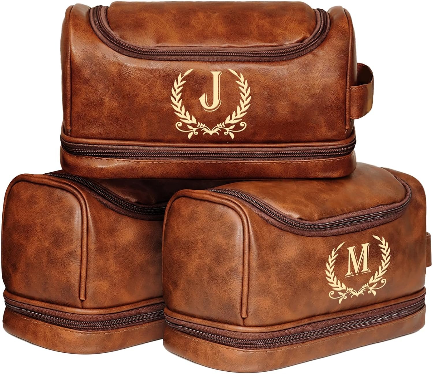 Logo Personalizado Necessidades de Aseo de Cuero para Hombres, Kit de Viaje Personalizado, Ideas de Regalo para Hombres en Navidad, Aniversario, Cumpleaños, Papá, Abuelo, Fabricante de Artículos de Aseo.