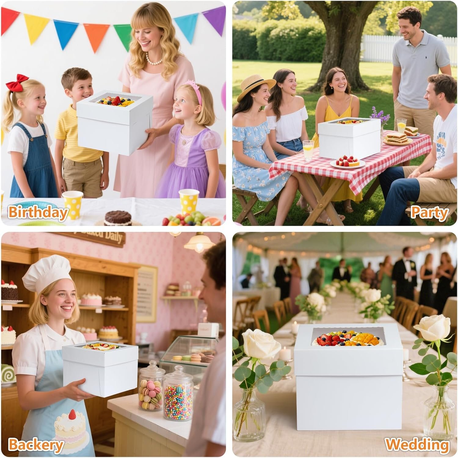 Logo Personalizado 20 Packs de Cajas para Pasteles de 12 pulgadas con Tablero para Pasteles y Ventanas Transparentes (10 Pcs Caja + 10 Pcs Tablero) Contenedores Desechables para Pastelería, Transportador de Pasteles para Galletas y Tartas (12x12x8 pulgadas) Proveedor. Logo Personalizado 20 Packs de Cajas para Pasteles de 12 pulgadas con Tablero para Pasteles y Ventanas Transparentes (10 Pcs Caja + 10 Pcs Tablero) Contenedores Desechables para Pastelería, Transportador de Pasteles para Galletas y Tartas (12x12x8 pulgadas) Proveedor.