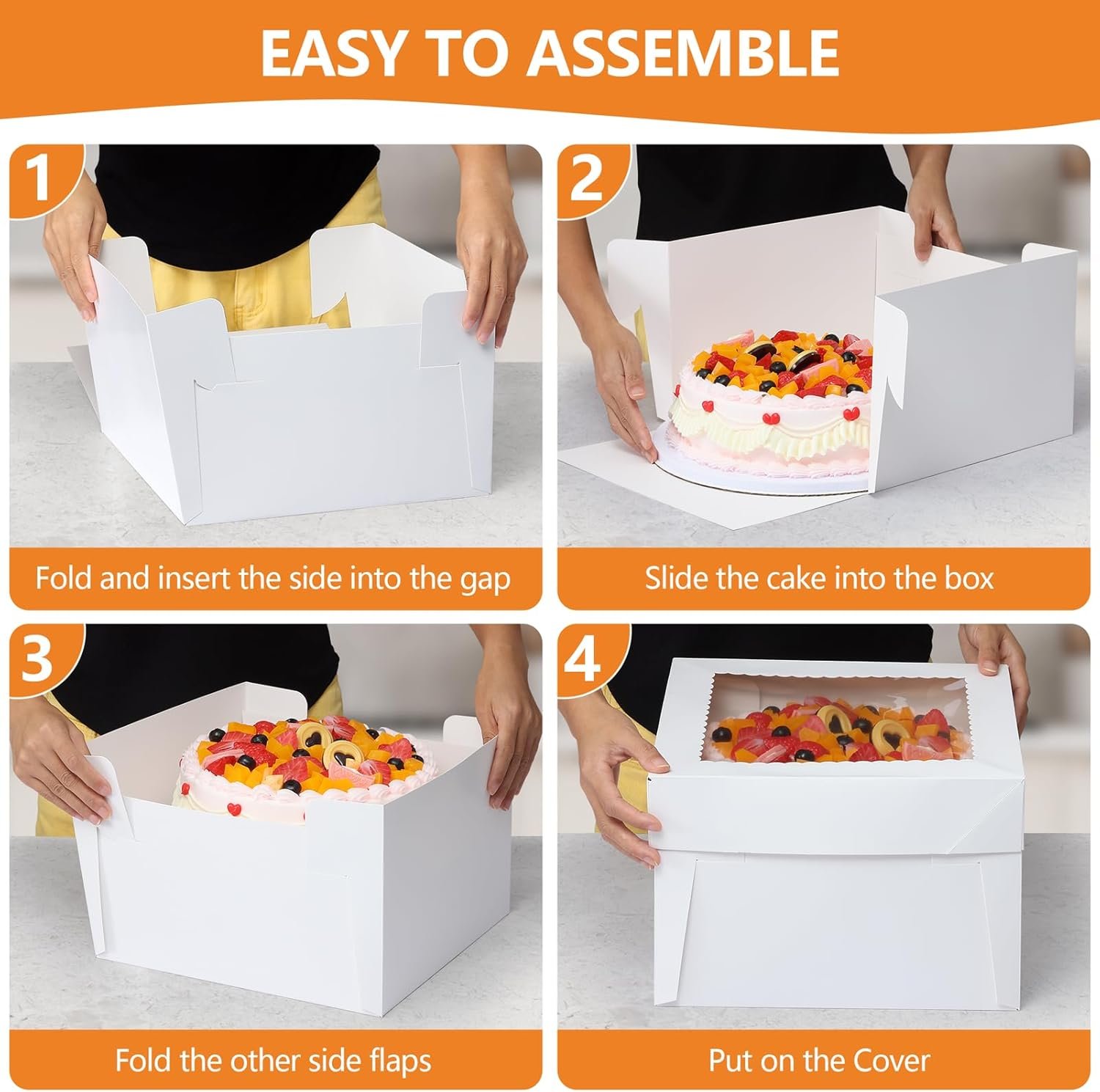 Logo Personalizado 20 Packs de Cajas para Pasteles de 12 pulgadas con Tablero para Pasteles y Ventanas Transparentes (10 Pcs Caja + 10 Pcs Tablero) Contenedores Desechables para Pastelería, Transportador de Pasteles para Galletas y Tartas (12x12x8 pulgadas) Proveedor. Logo Personalizado 20 Packs de Cajas para Pasteles de 12 pulgadas con Tablero para Pasteles y Ventanas Transparentes (10 Pcs Caja + 10 Pcs Tablero) Contenedores Desechables para Pastelería, Transportador de Pasteles para Galletas y Tartas (12x12x8 pulgadas) Proveedor.